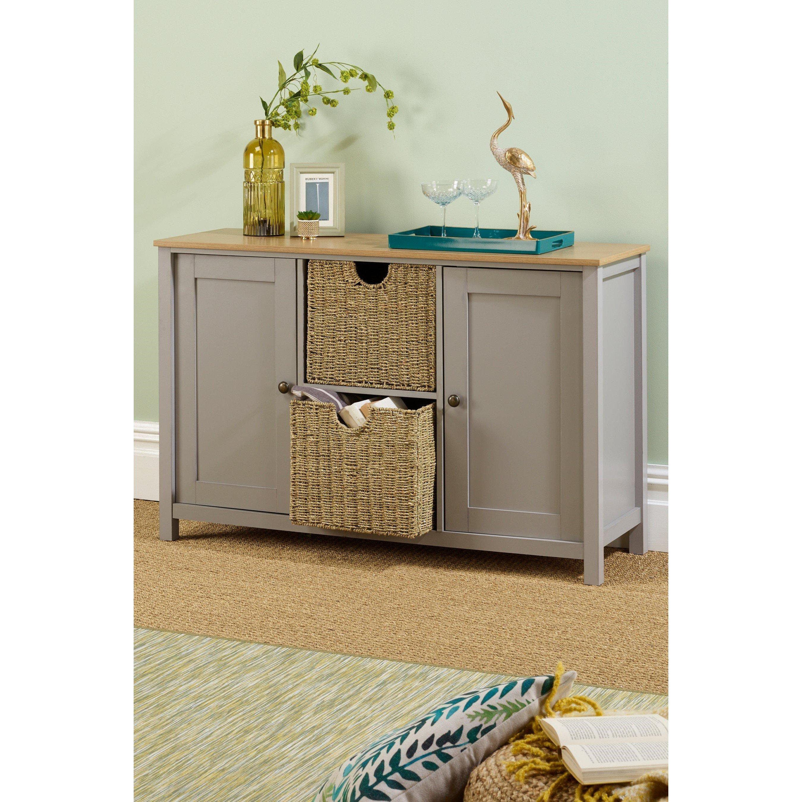 Grey - Homelife - Devon Large Sideboard - 2