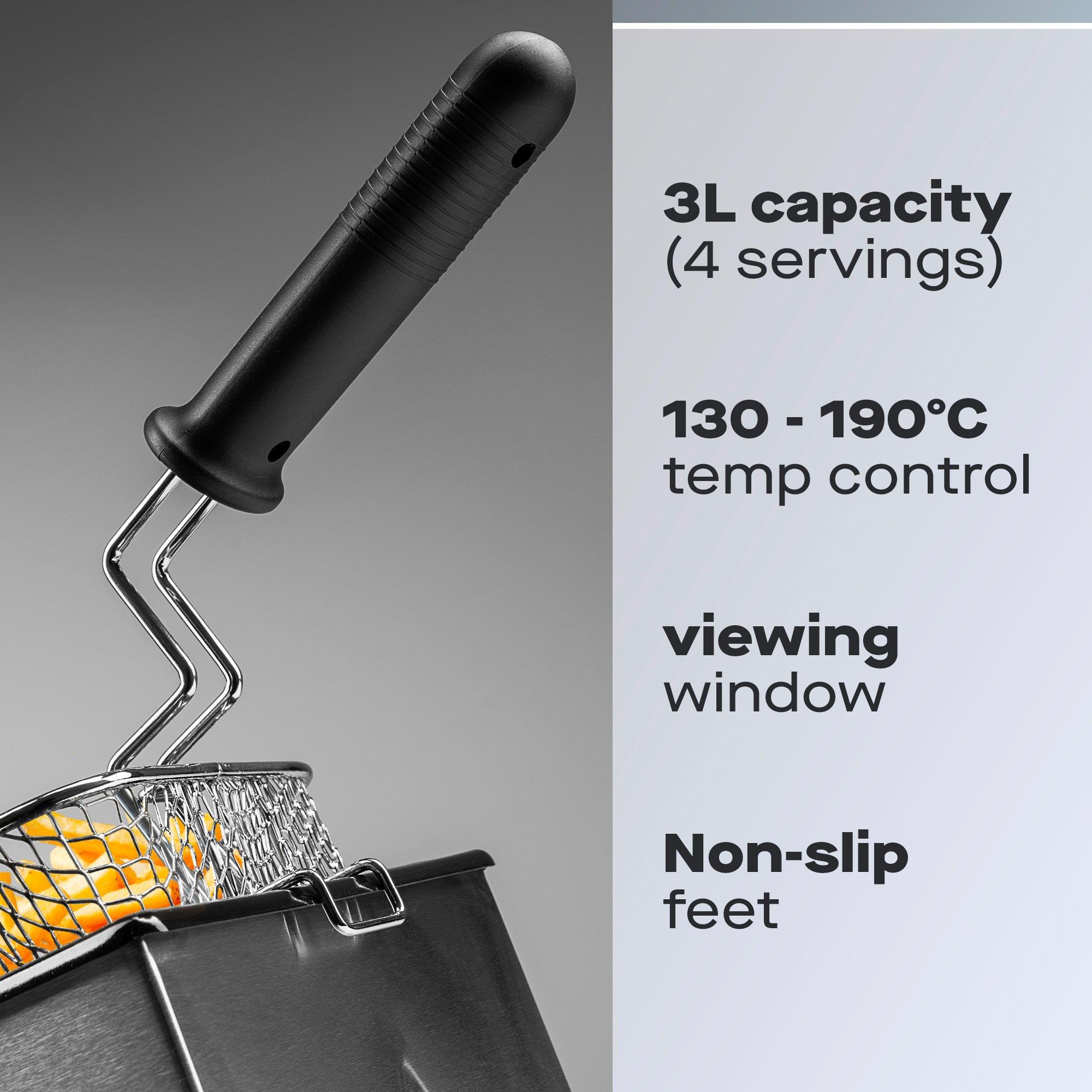 Silver - Daewoo Electricals - 3L DEEP FAT FRYER - 2