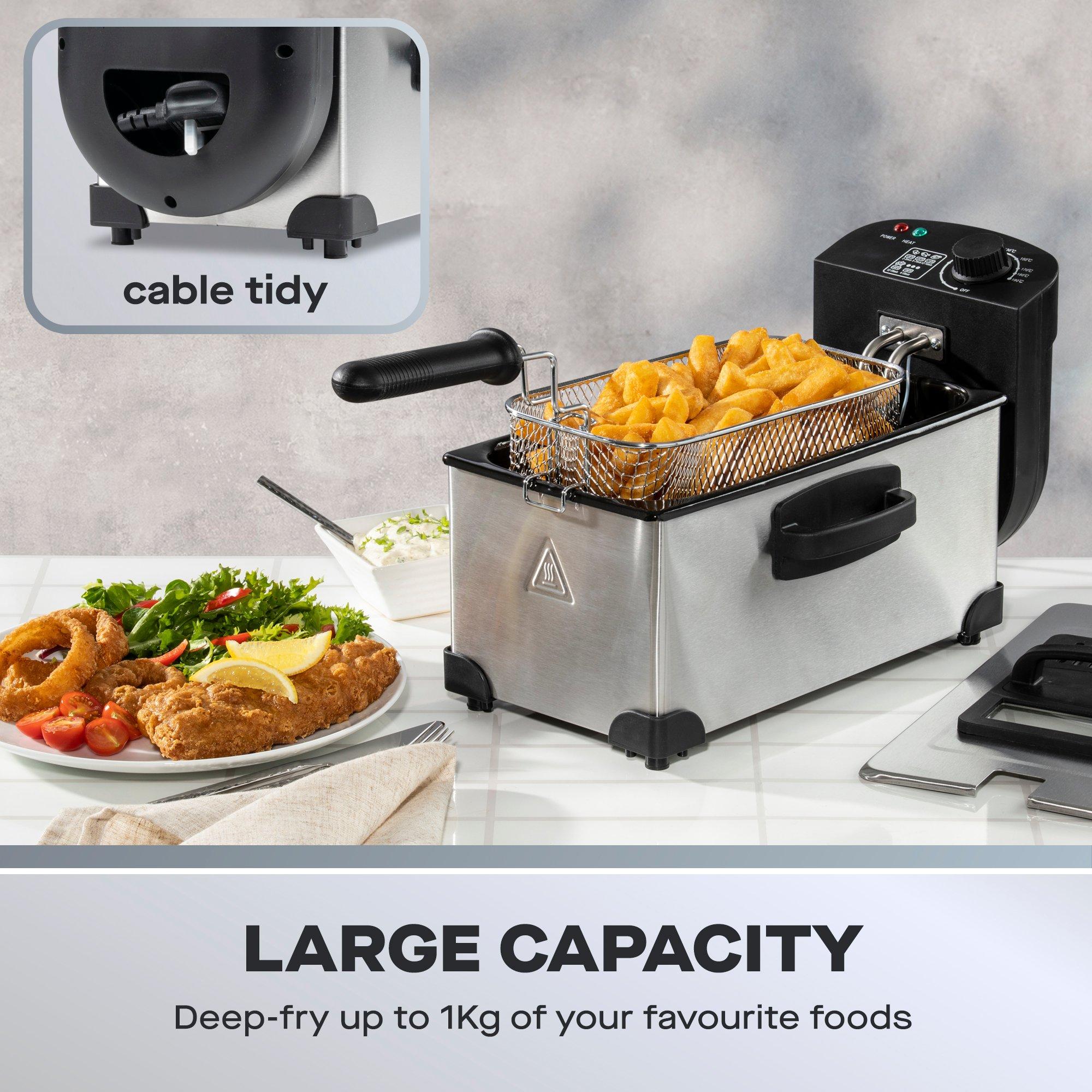 Silver - Daewoo Electricals - 3L DEEP FAT FRYER - 4