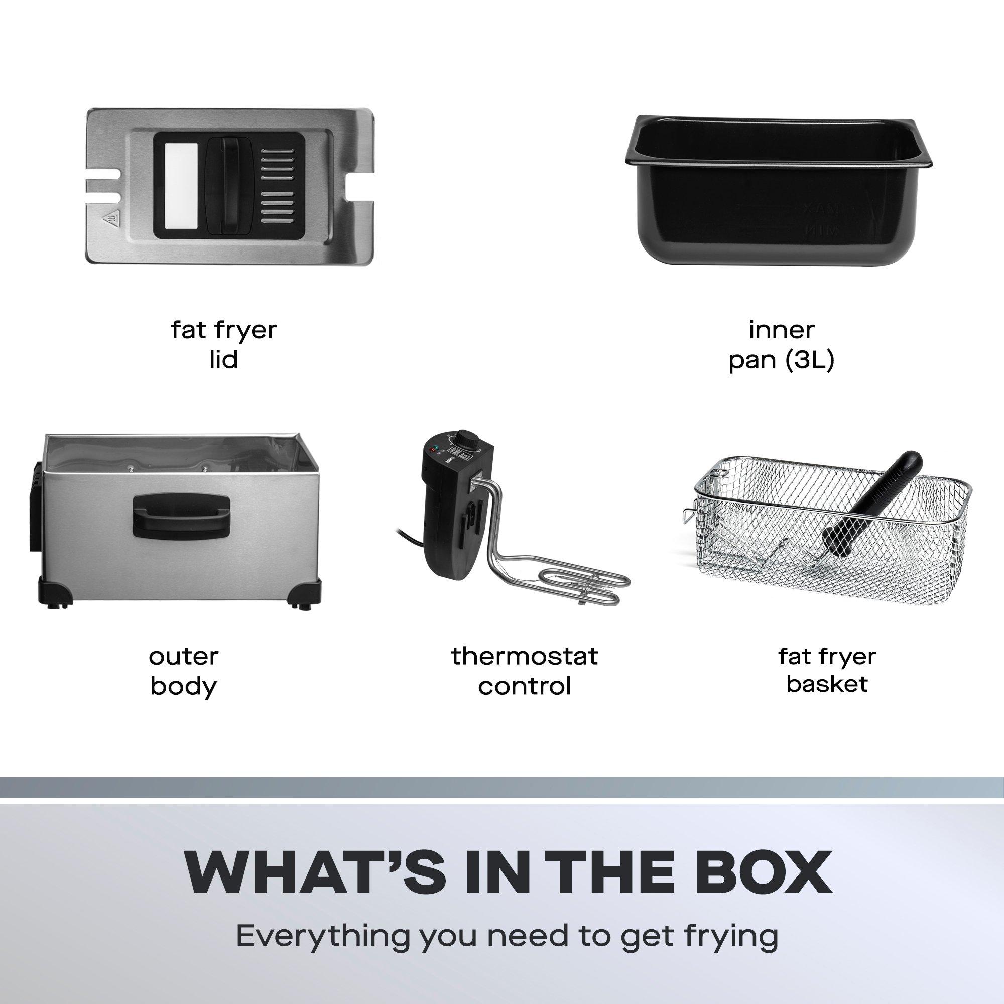 Silver - Daewoo Electricals - 3L DEEP FAT FRYER - 6