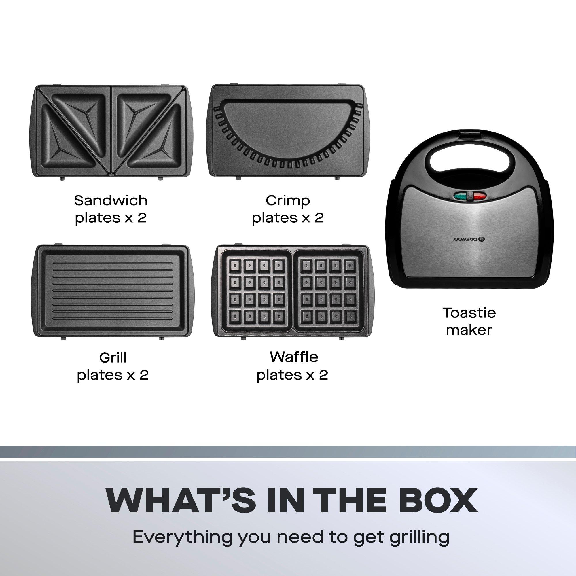 Black - Daewoo Electricals - 4-in-1 Snack Maker - 5