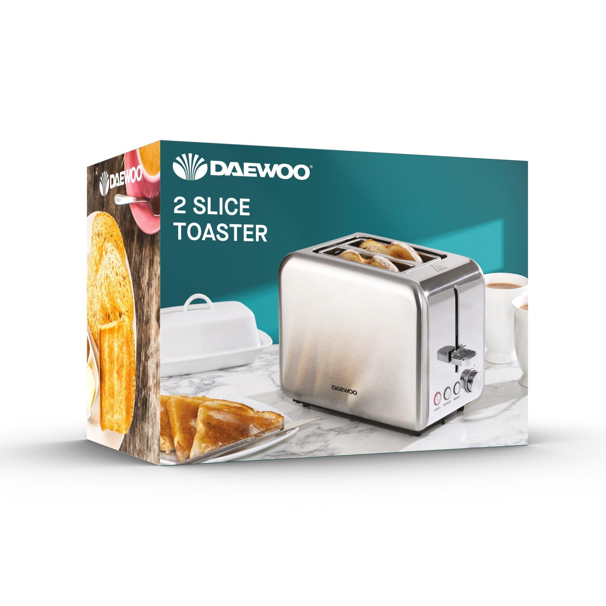 Stainless Steel - Daewoo Electricals - Essential 2 Slice Toaster - 1