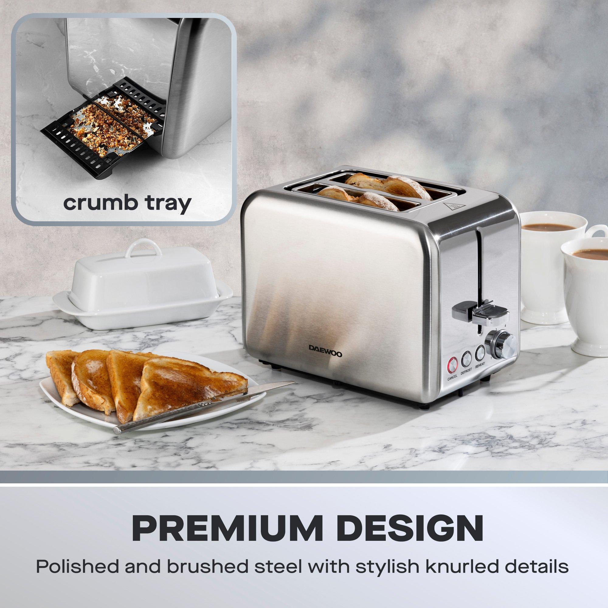 Stainless Steel - Daewoo Electricals - Essential 2 Slice Toaster - 2