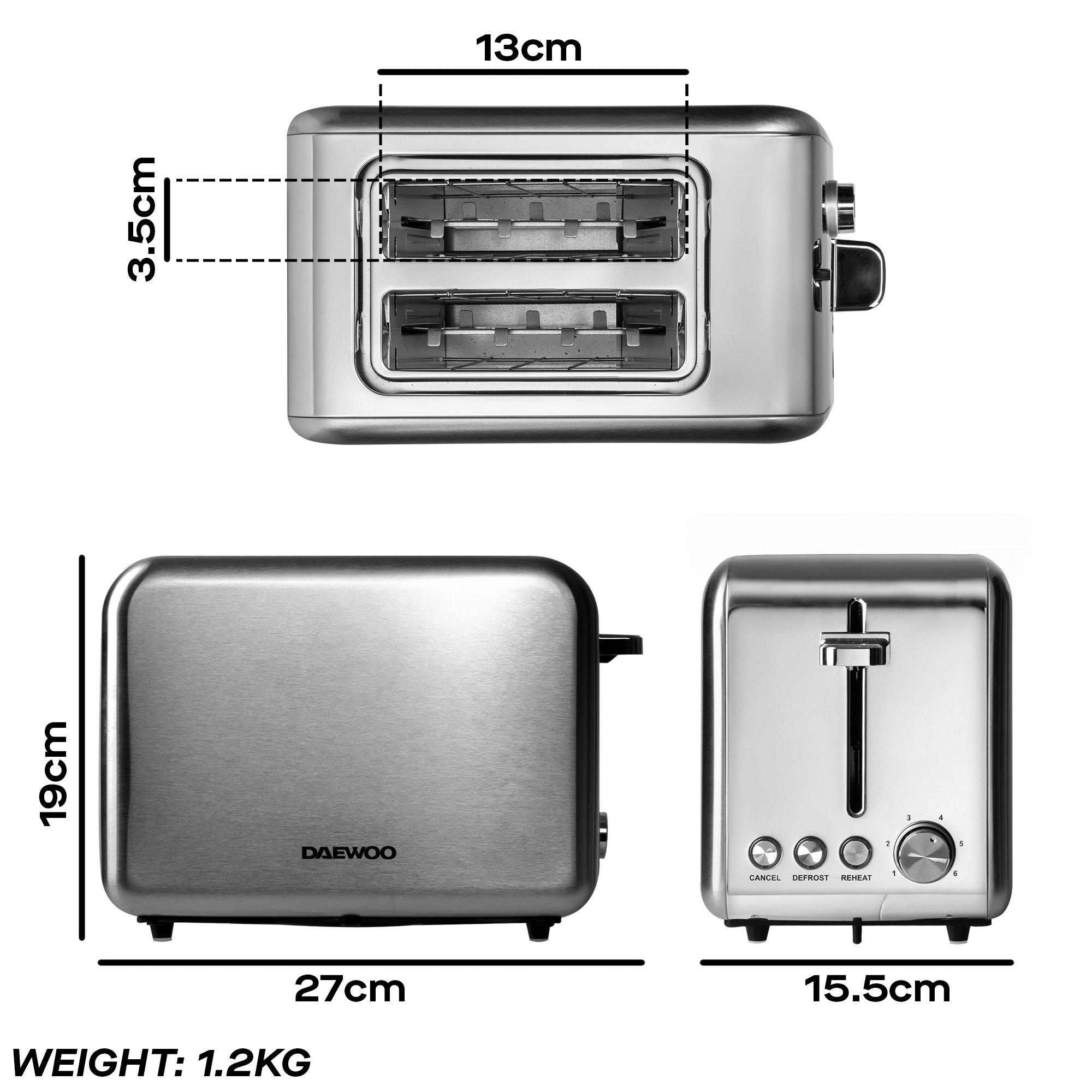 Stainless Steel - Daewoo Electricals - Essential 2 Slice Toaster - 4