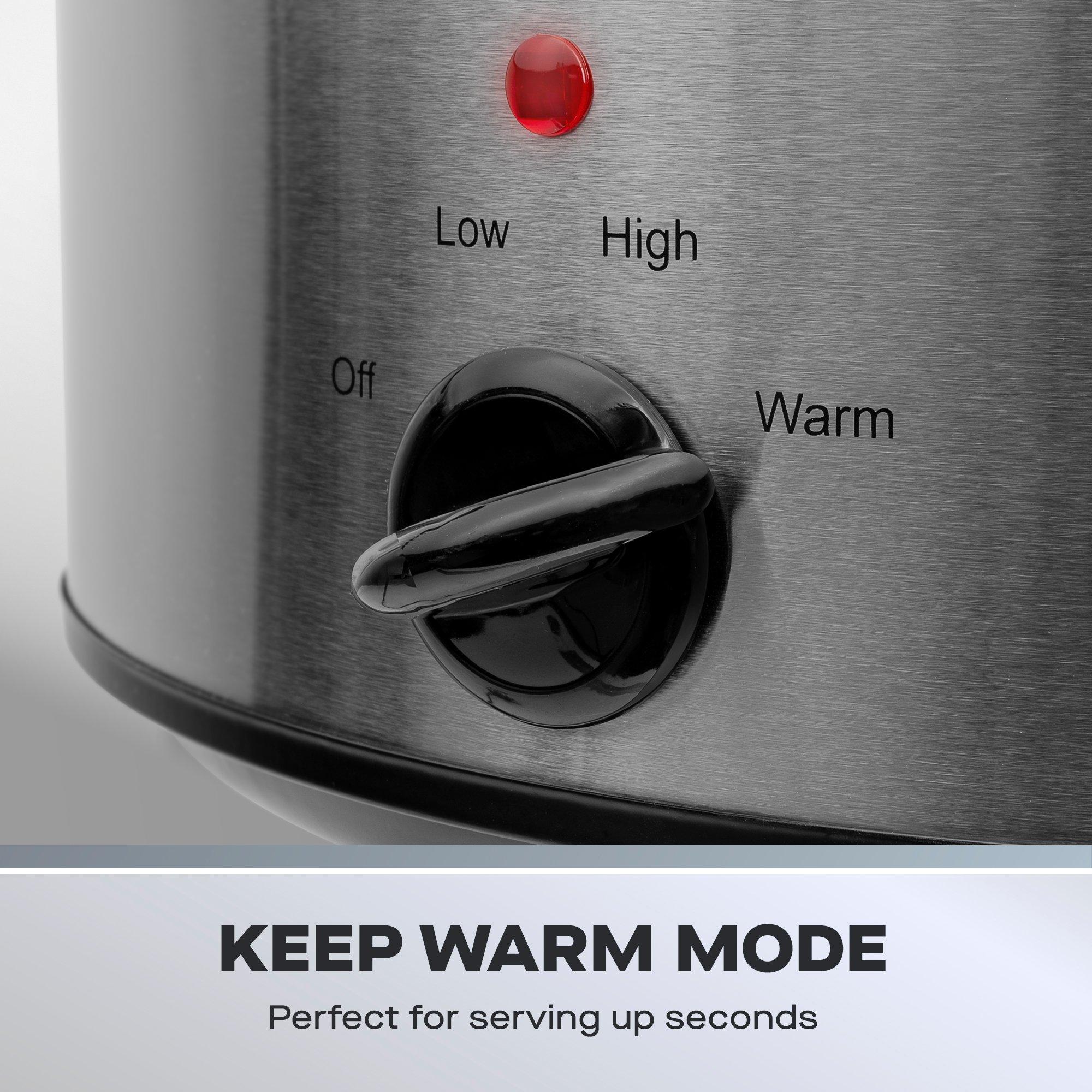 Silver - Daewoo Electricals - 6.5L SLOW COOKER STAINLESS STEEL - 4