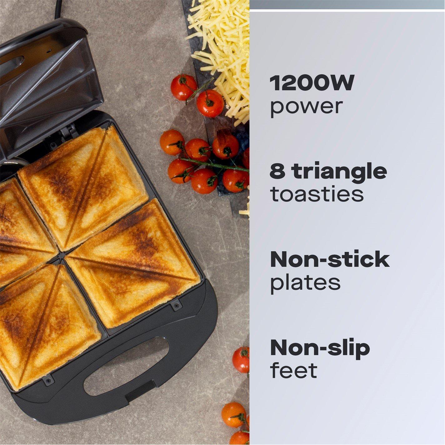 Black - Daewoo Electricals - 4 Portion Toastie Maker - 2