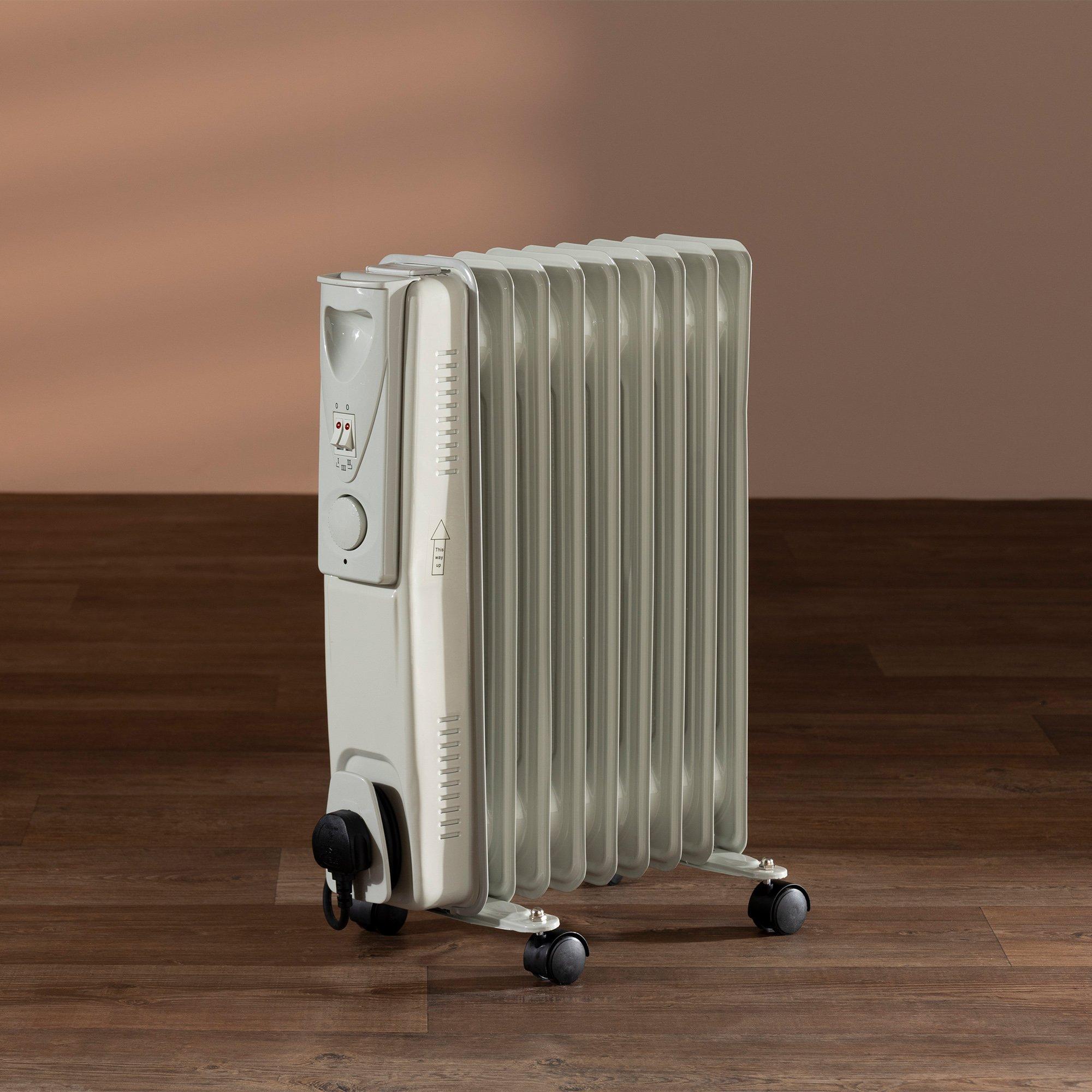 White - Daewoo Electricals - 2000W Oil Filled Radiator - 3