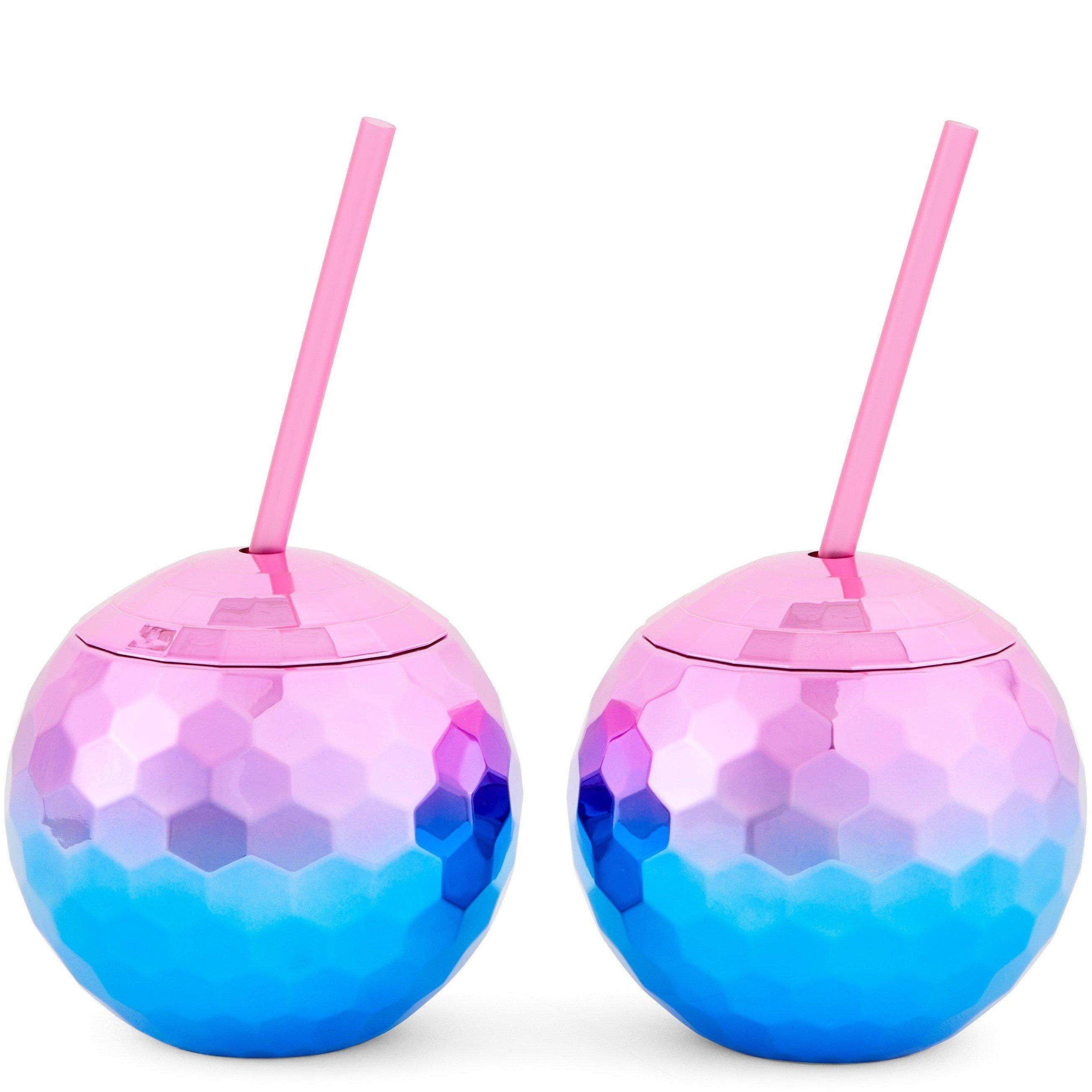 Multi - Studio - Ball Straw Cups Novelty Gift Set - 2