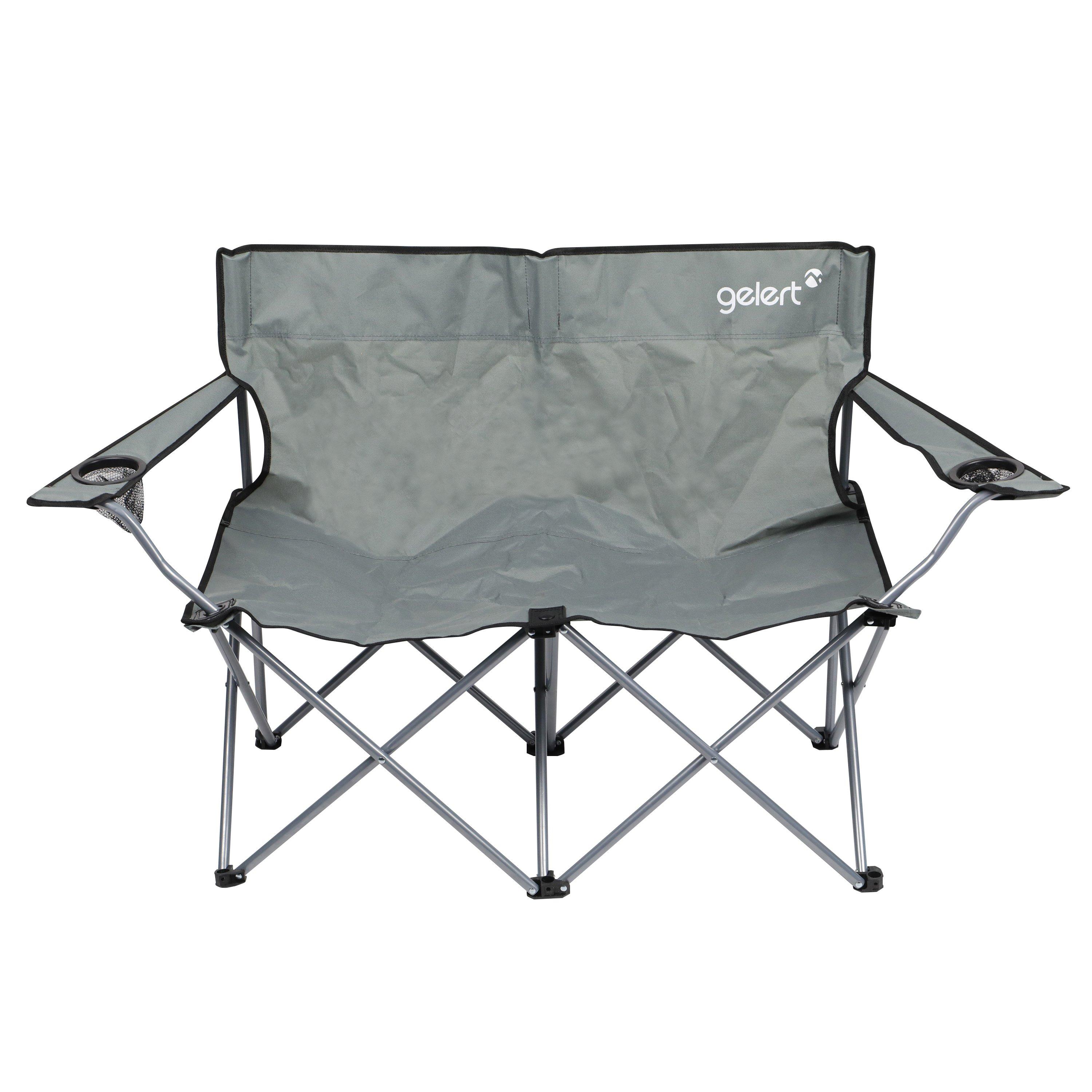 Grey - Gelert - Double Camping Chair Adults - 2