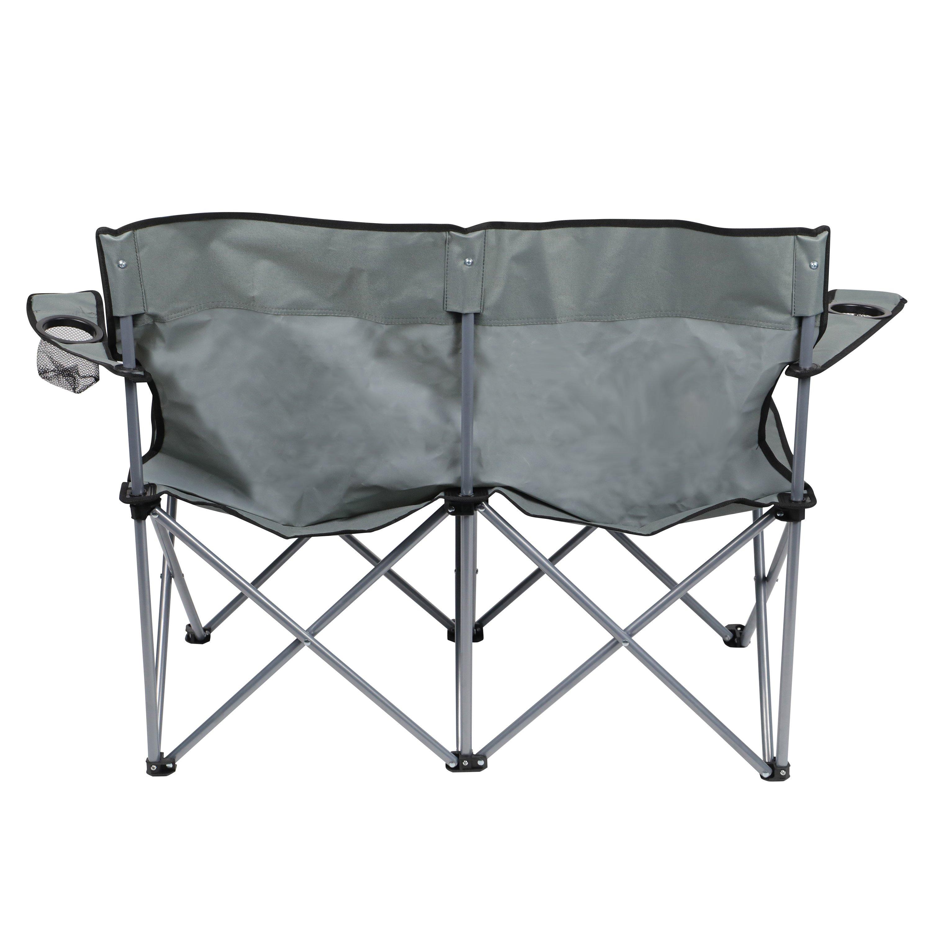 Grey - Gelert - Double Camping Chair Adults - 3