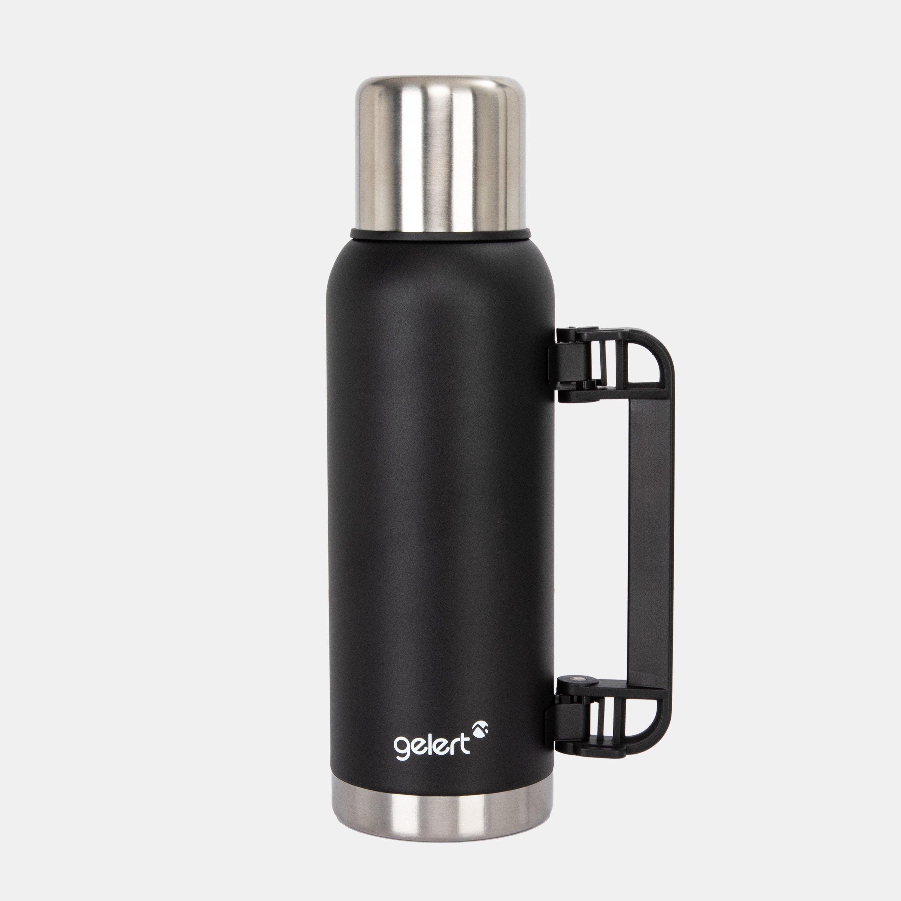 Gelert  1L Stainless Steel Flask With Handle - Black