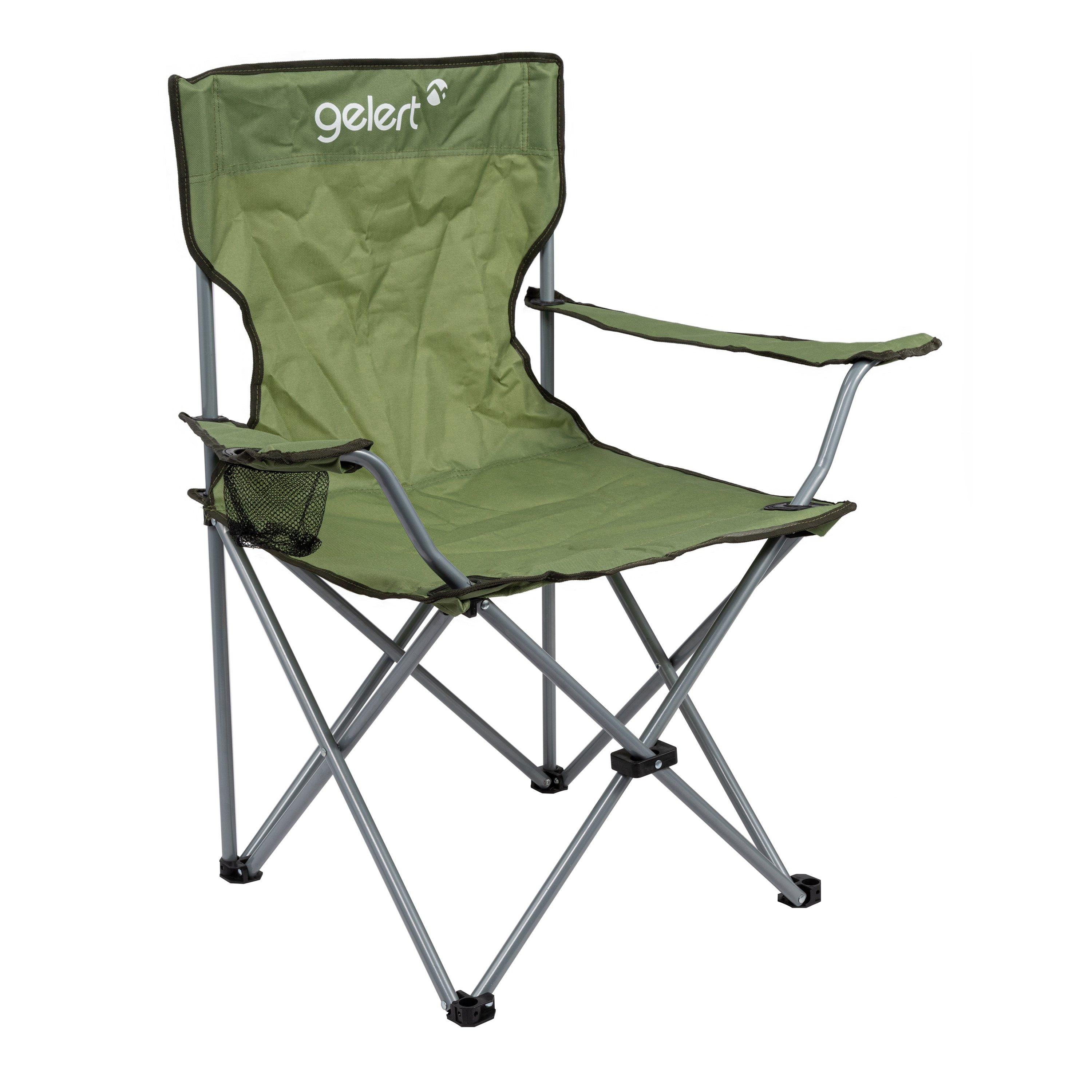 Green - Gelert - Camping Chair with Drink Holder - 1