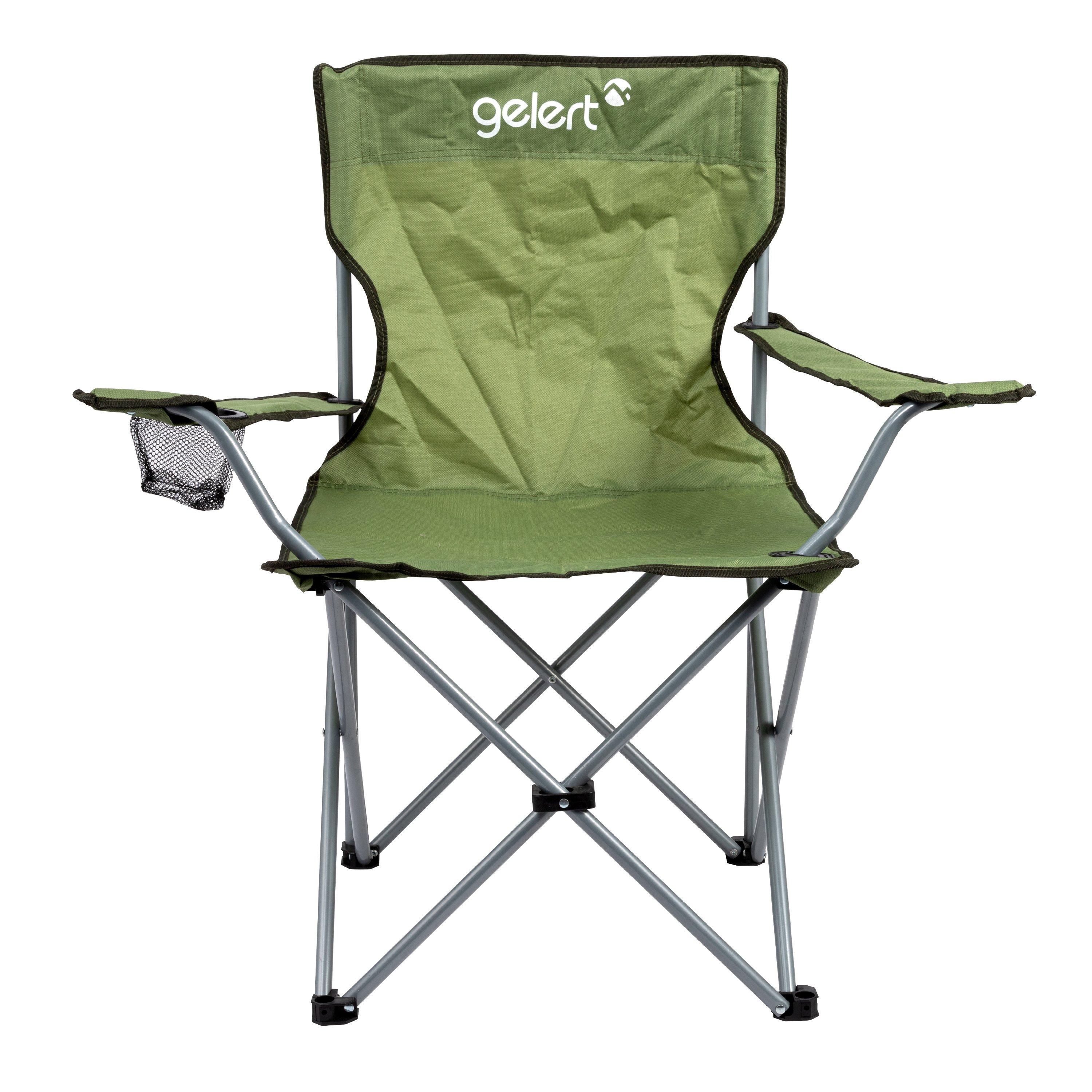 Green - Gelert - Camping Chair with Drink Holder - 2