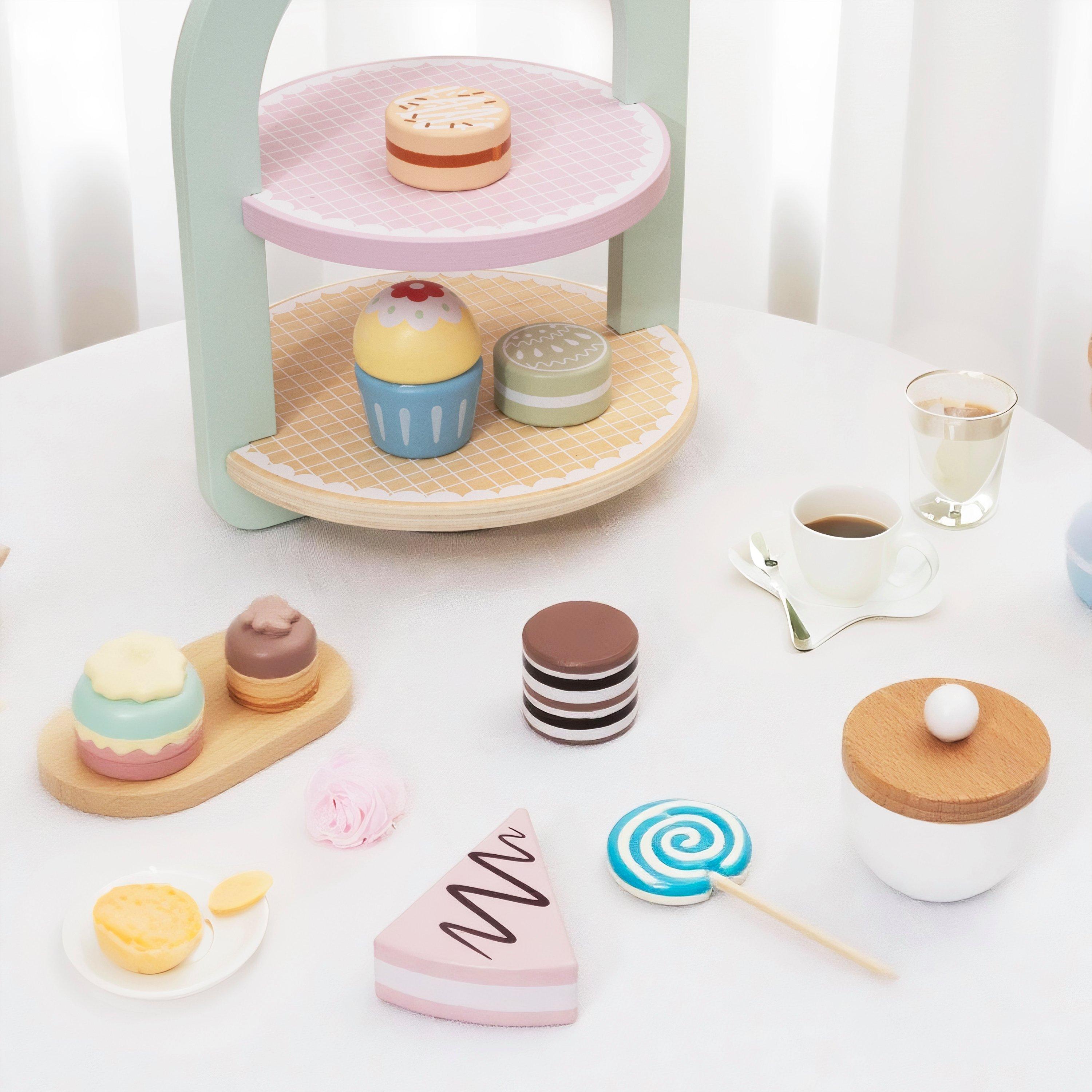 ple - Tooky Toy - Wooden Cake Stand Set - 3