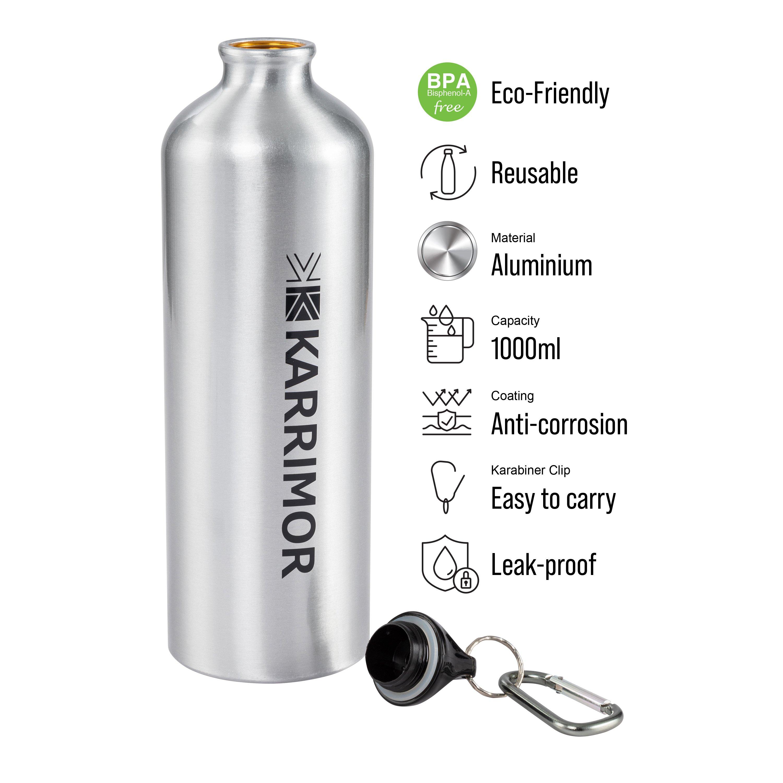 Brushed - Karrimor - Aluminium Water Bottle 1L - 2