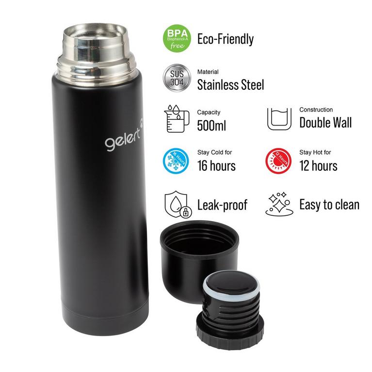 Noir - Gelert - Premium 500ml Insulated Flask - 2
