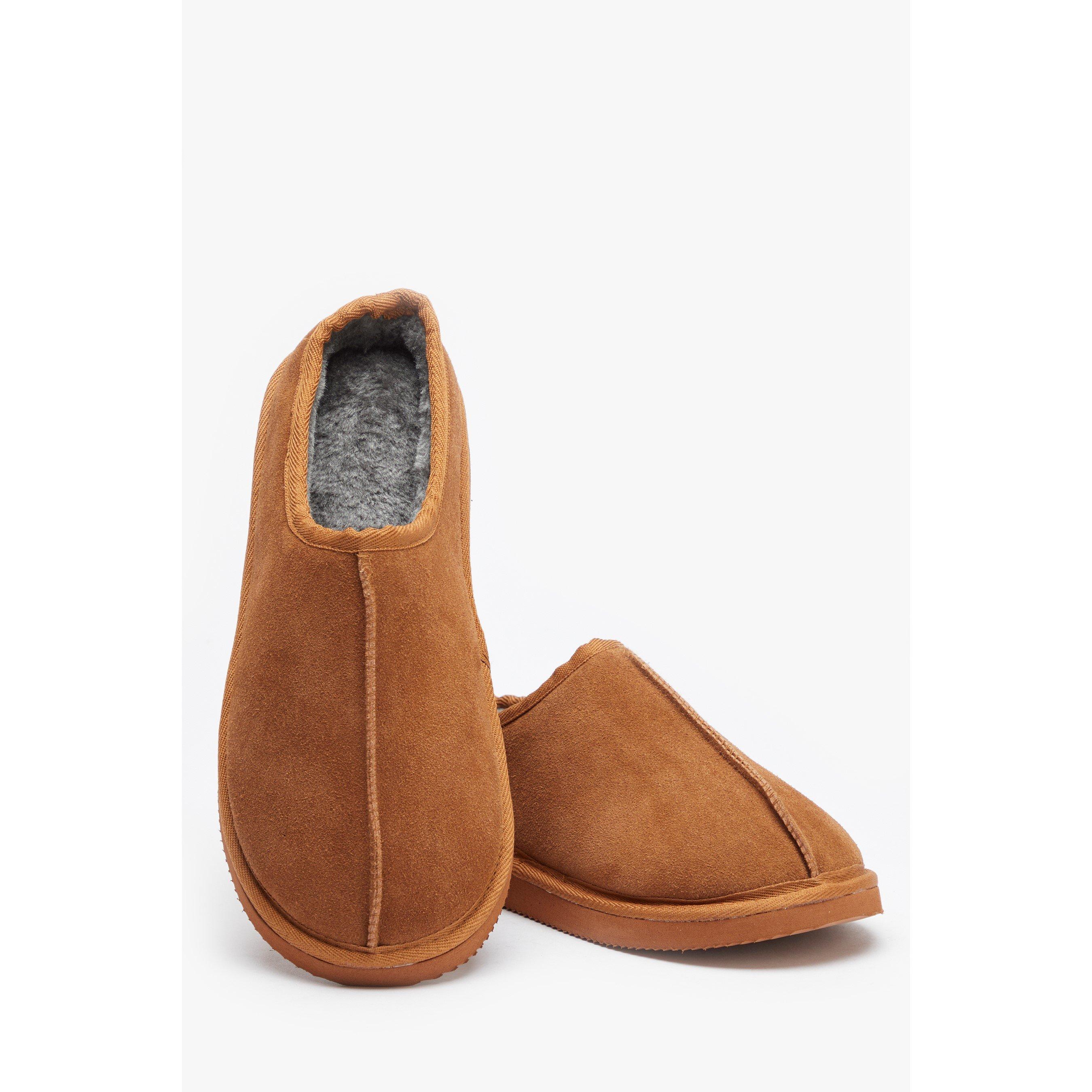 Castanho - Studio - Suede Chunky Mule Slipper - 3