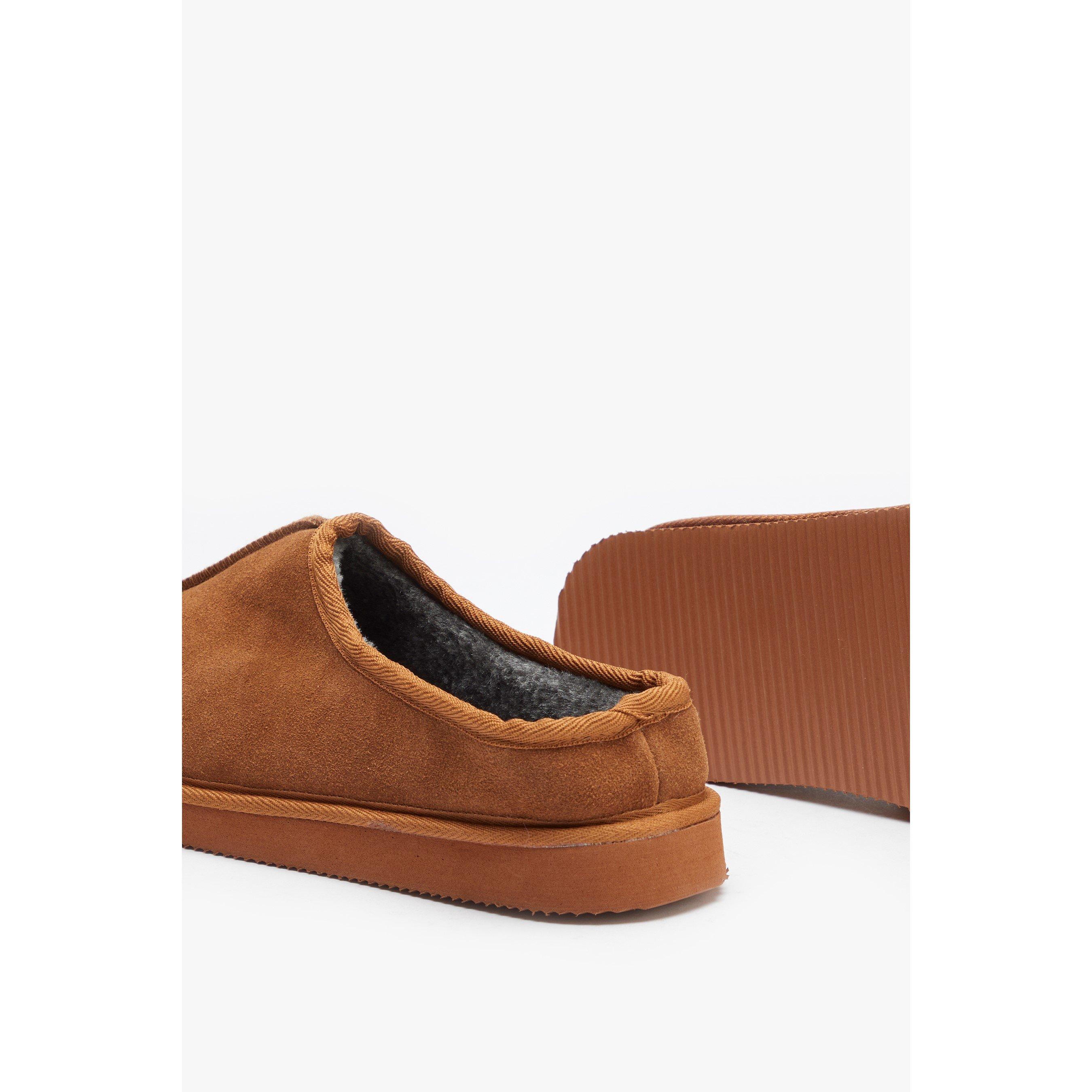 Castanho - Studio - Suede Chunky Mule Slipper - 4