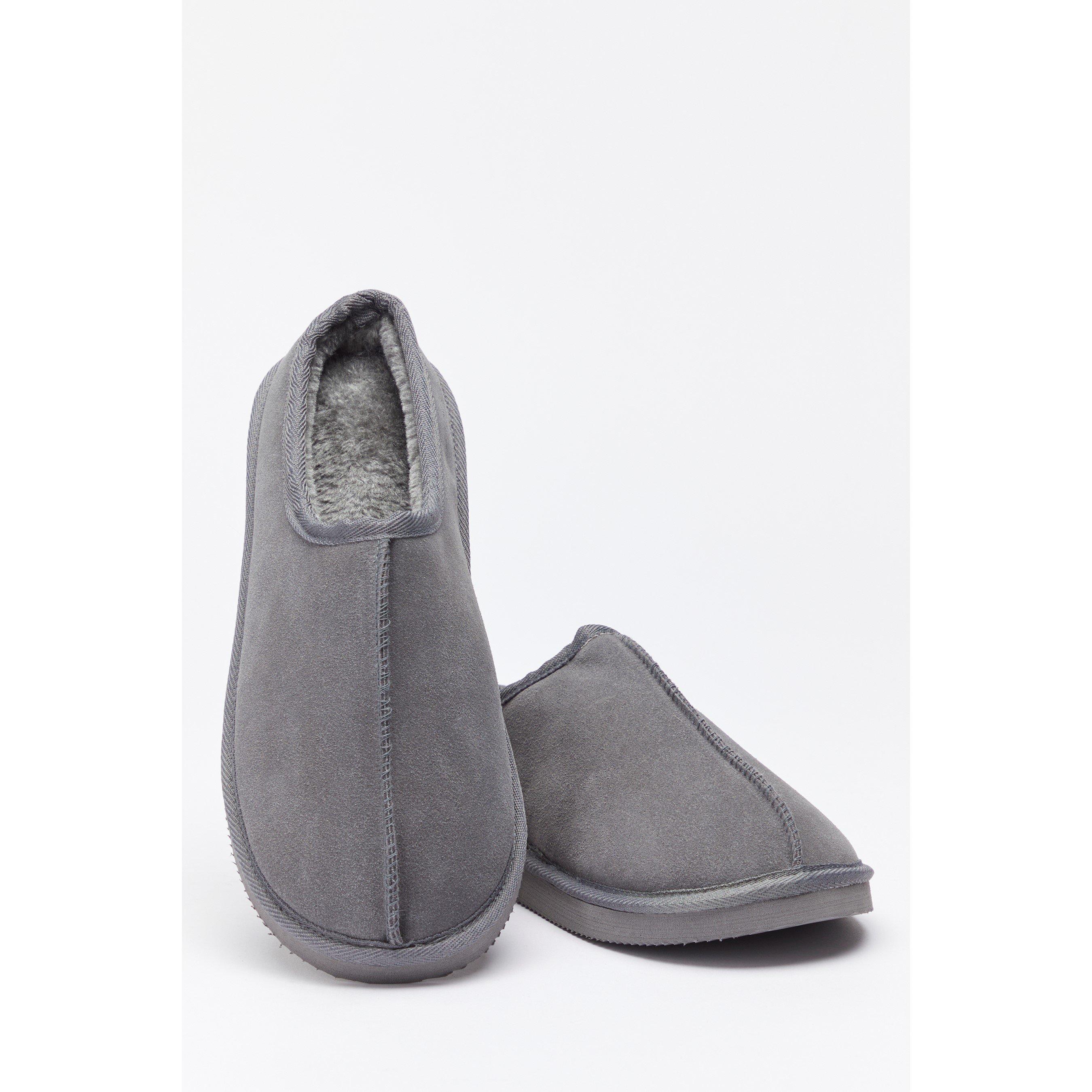 Grijs - Studio - Suede Chunky Mule Slipper - 3