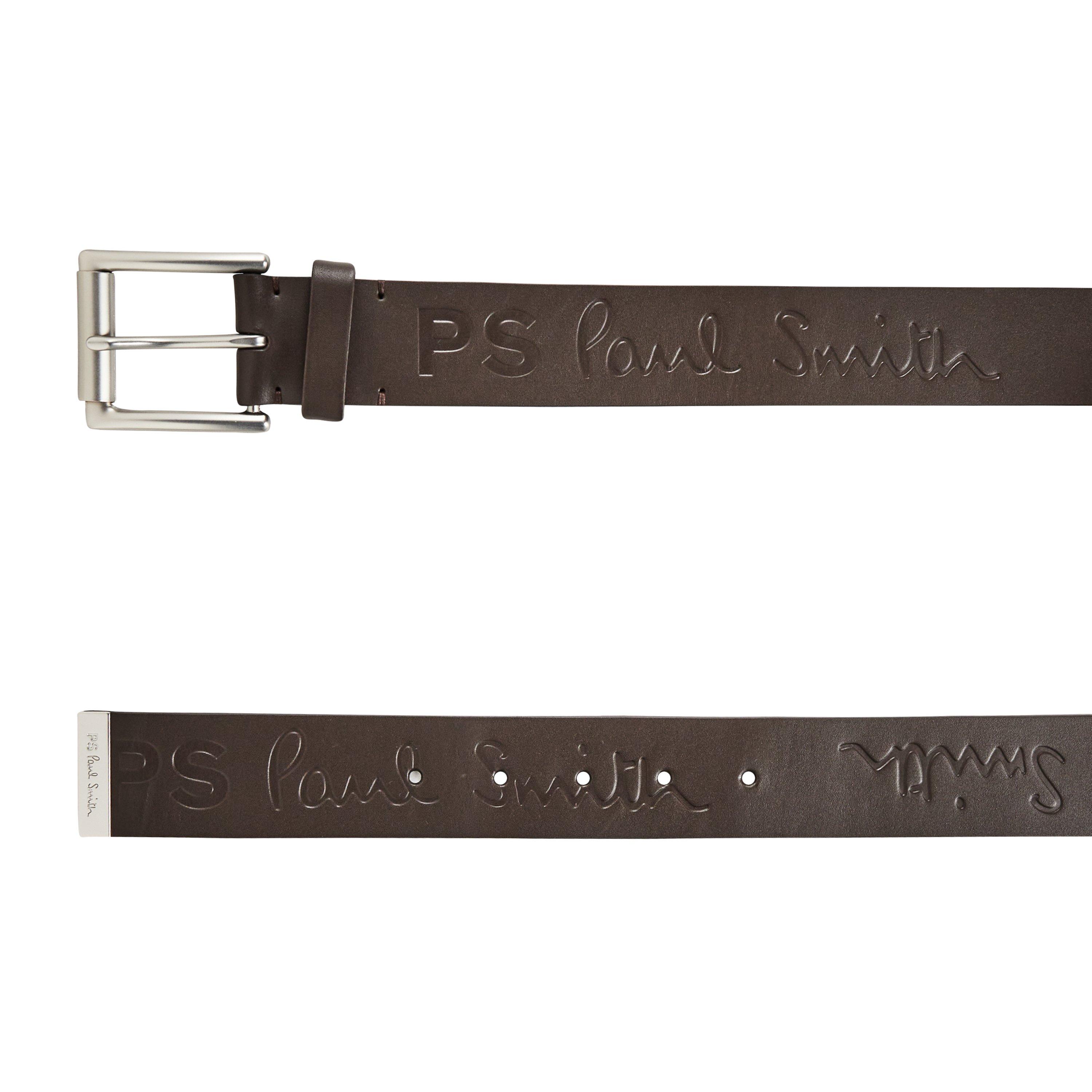 Bruin 66 - PS Paul Smith - Embossed Leather Belt - 3