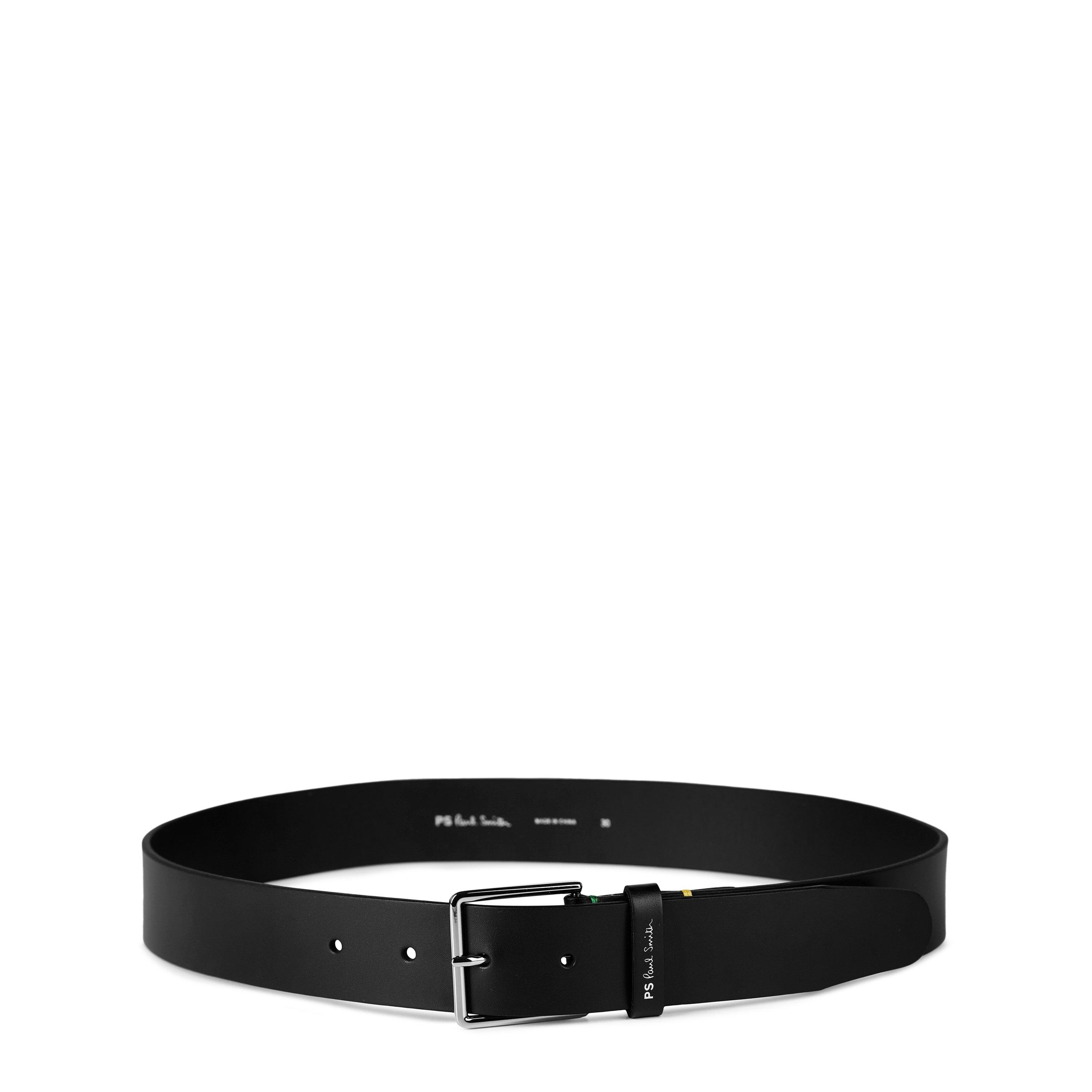 PS PAUL SMITH Stripe Keeper Leather Belt - Black | Very PS Paul Smith ブラック ベルト X1