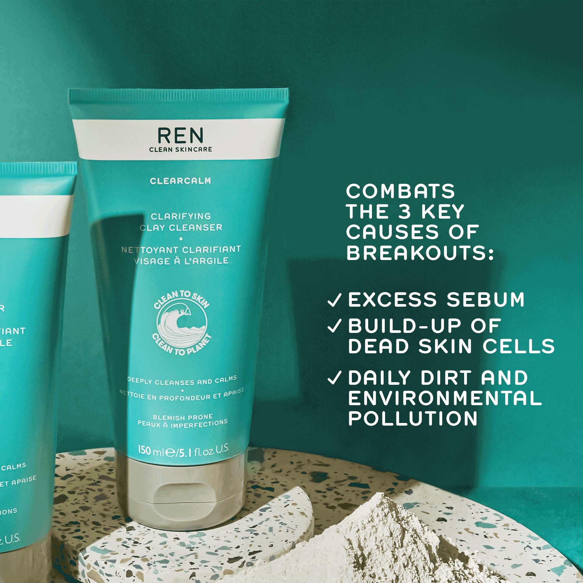 None - Ren - Clean Skincare Clearcalm Clarifying Clay Cleanser - 4