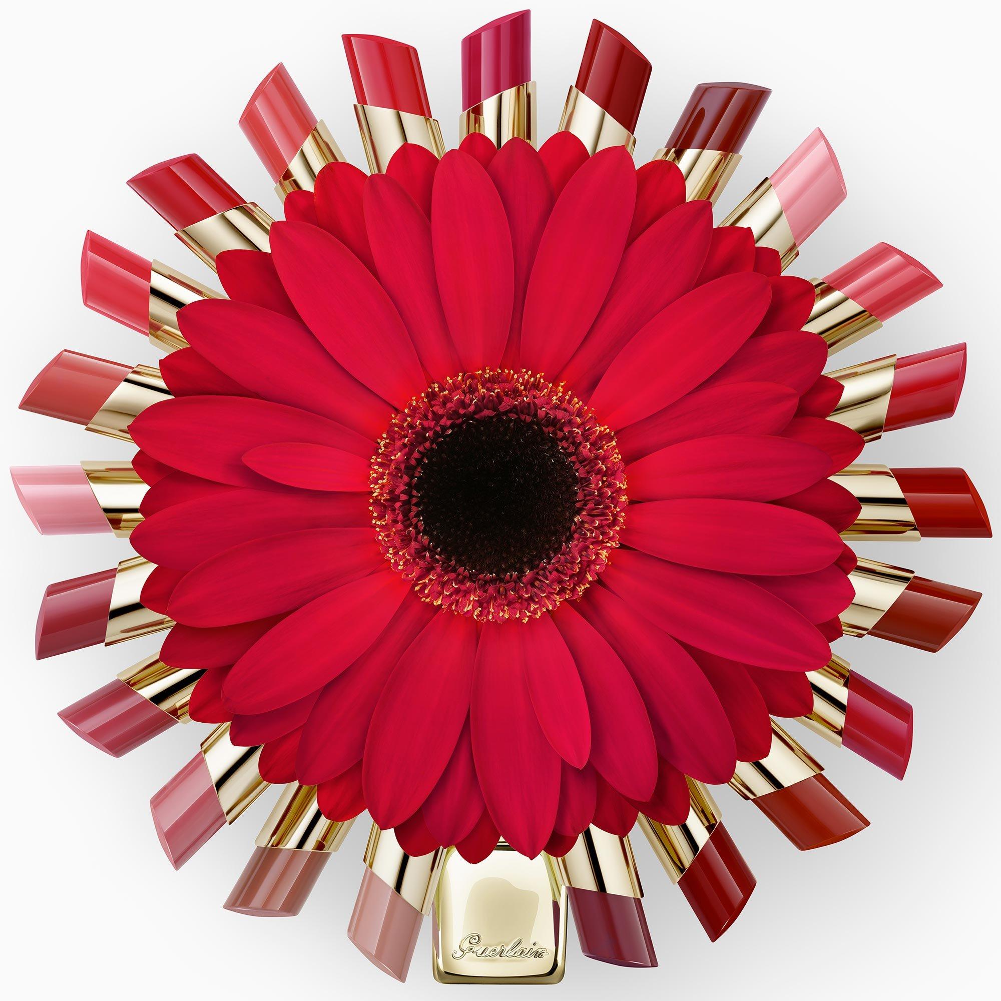 Floral Brick - Guerlain - KissKiss Shine Bloom 95% NATURALLY-DERIVED INGREDIENTS LIPSTICK - 6