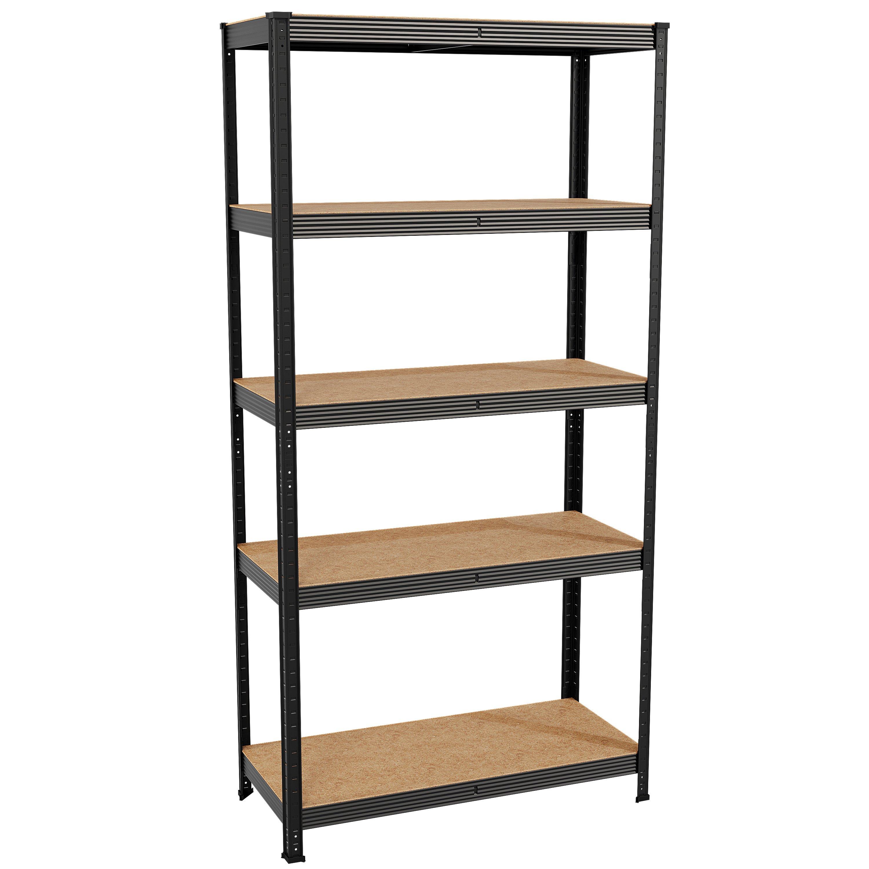 Black - Lassic - Home Vida 5 Tier Garage Shelf, Large - 9