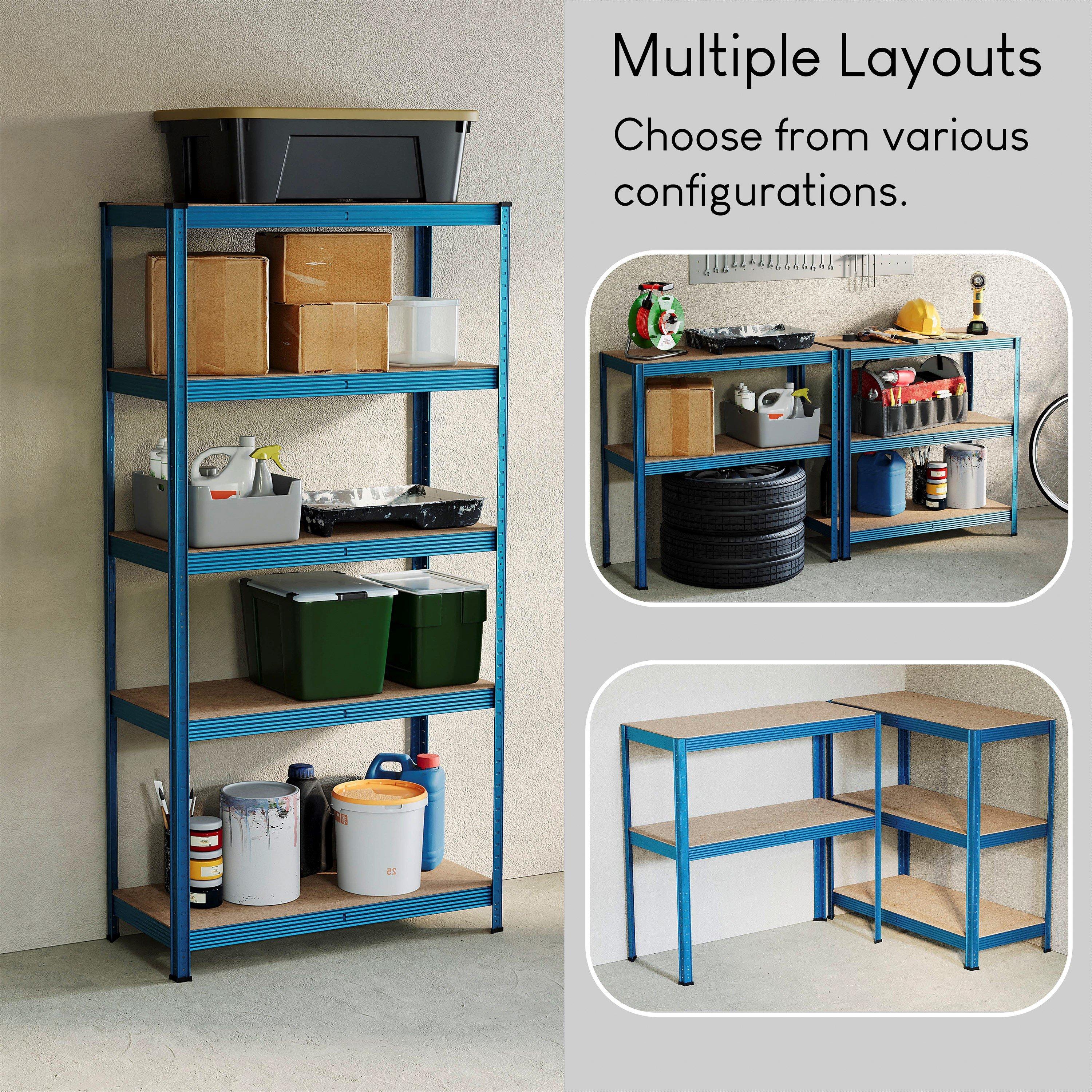 Blue - Lassic - Home Vida 5 Tier Garage Shelf, Large - 4