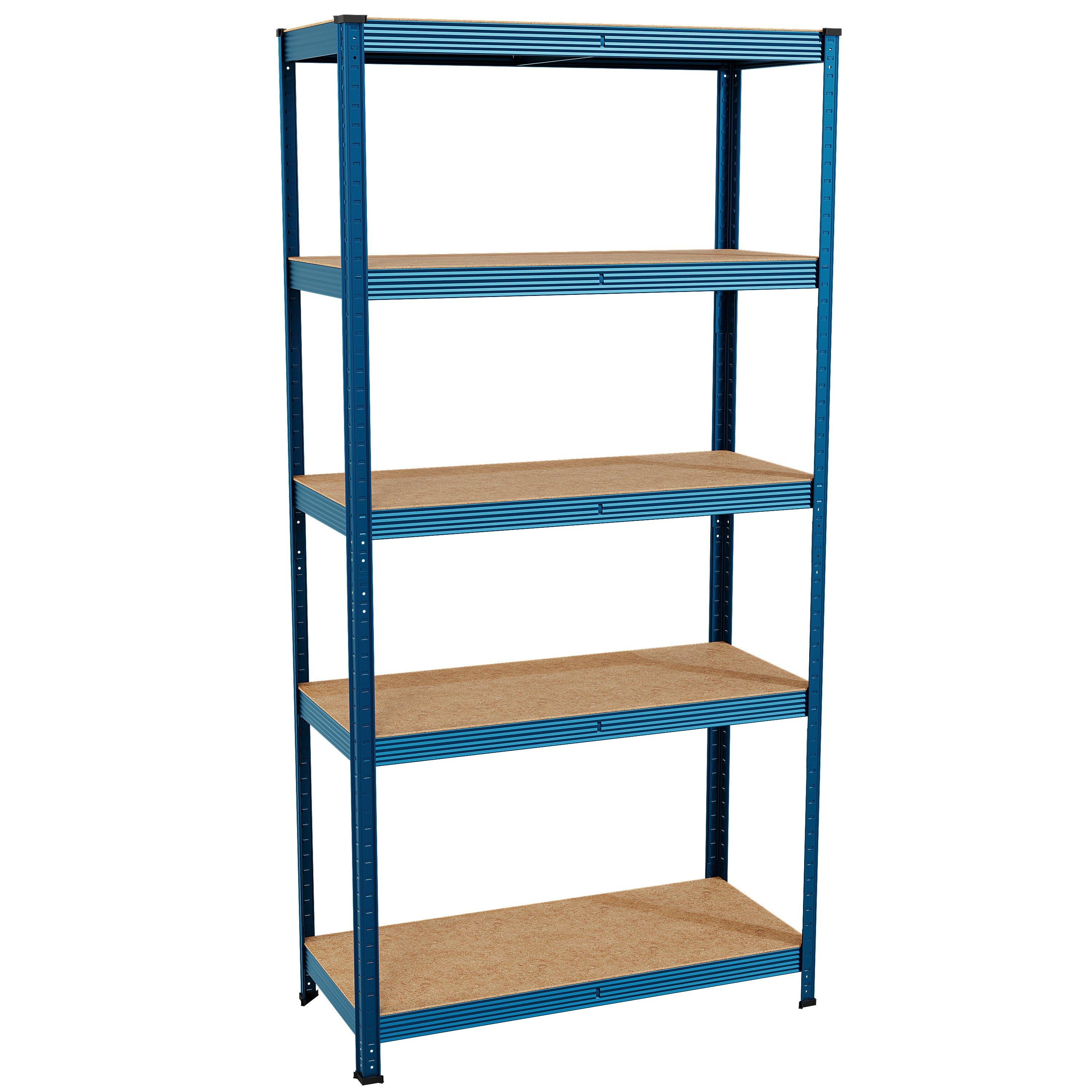 Blue - Lassic - Home Vida 5 Tier Garage Shelf, Large - 9
