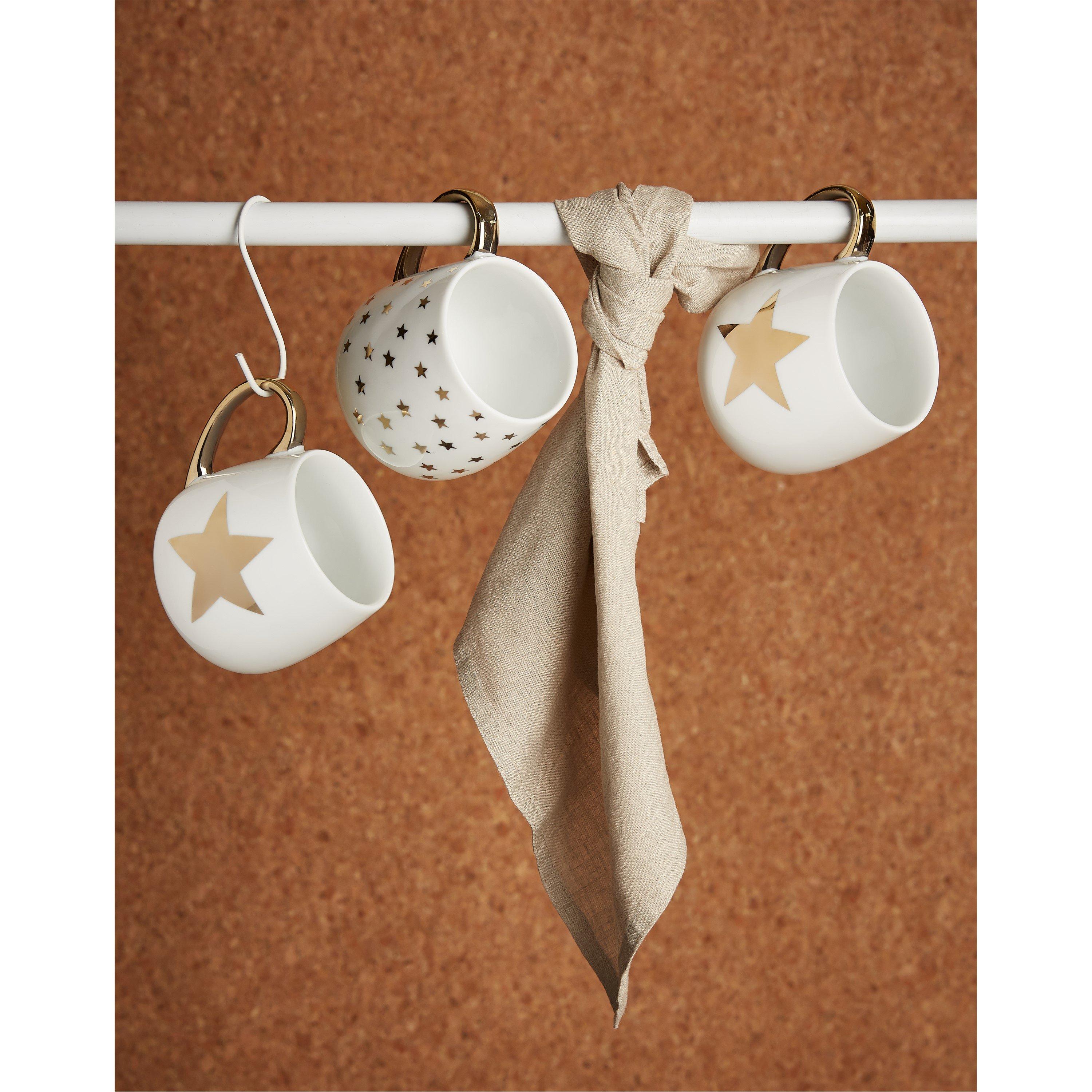 Multi - Waterside - 4 Gold Star Hug Mugs - 1