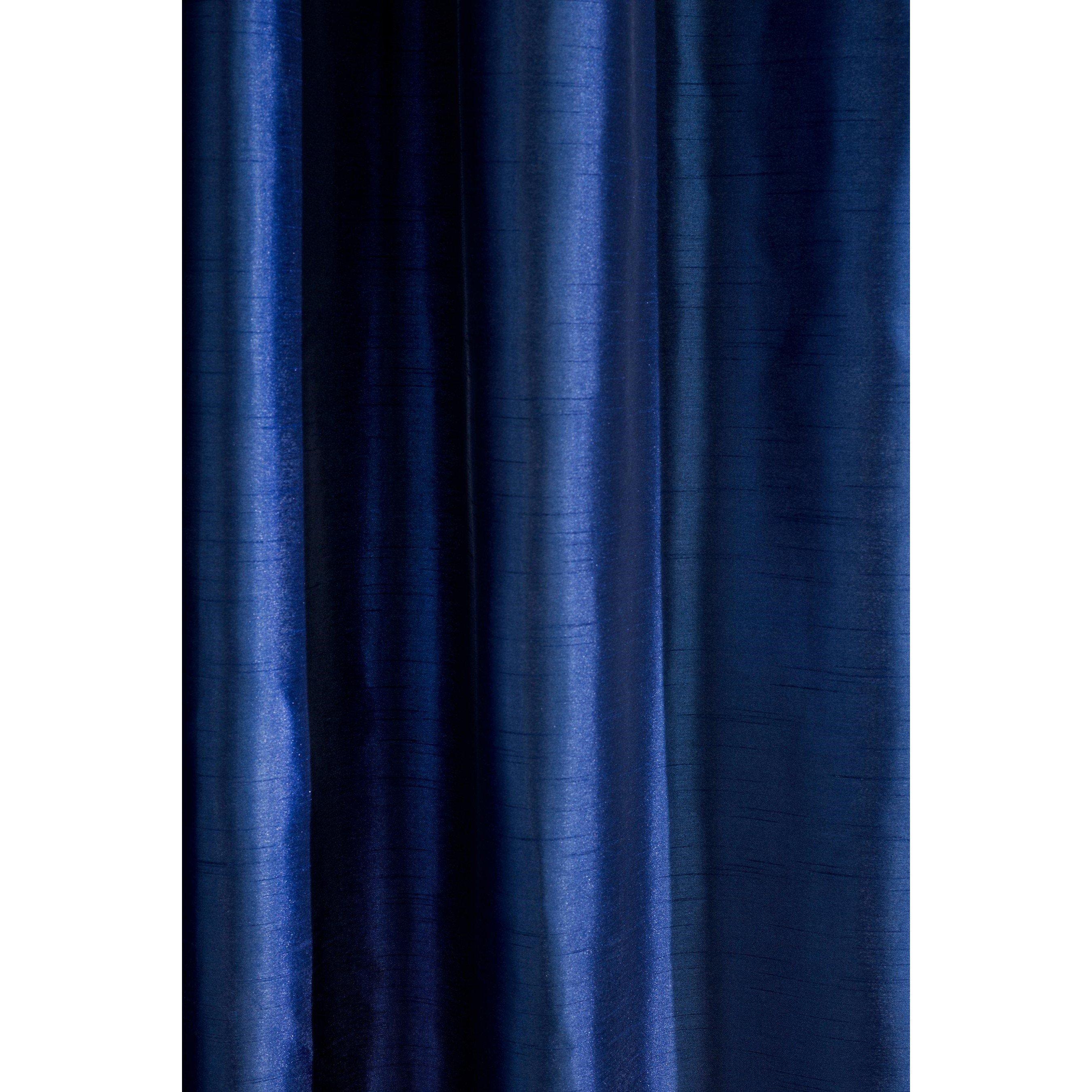 Navy - Homelife - Faux Silk Eyelet Curtains - 5