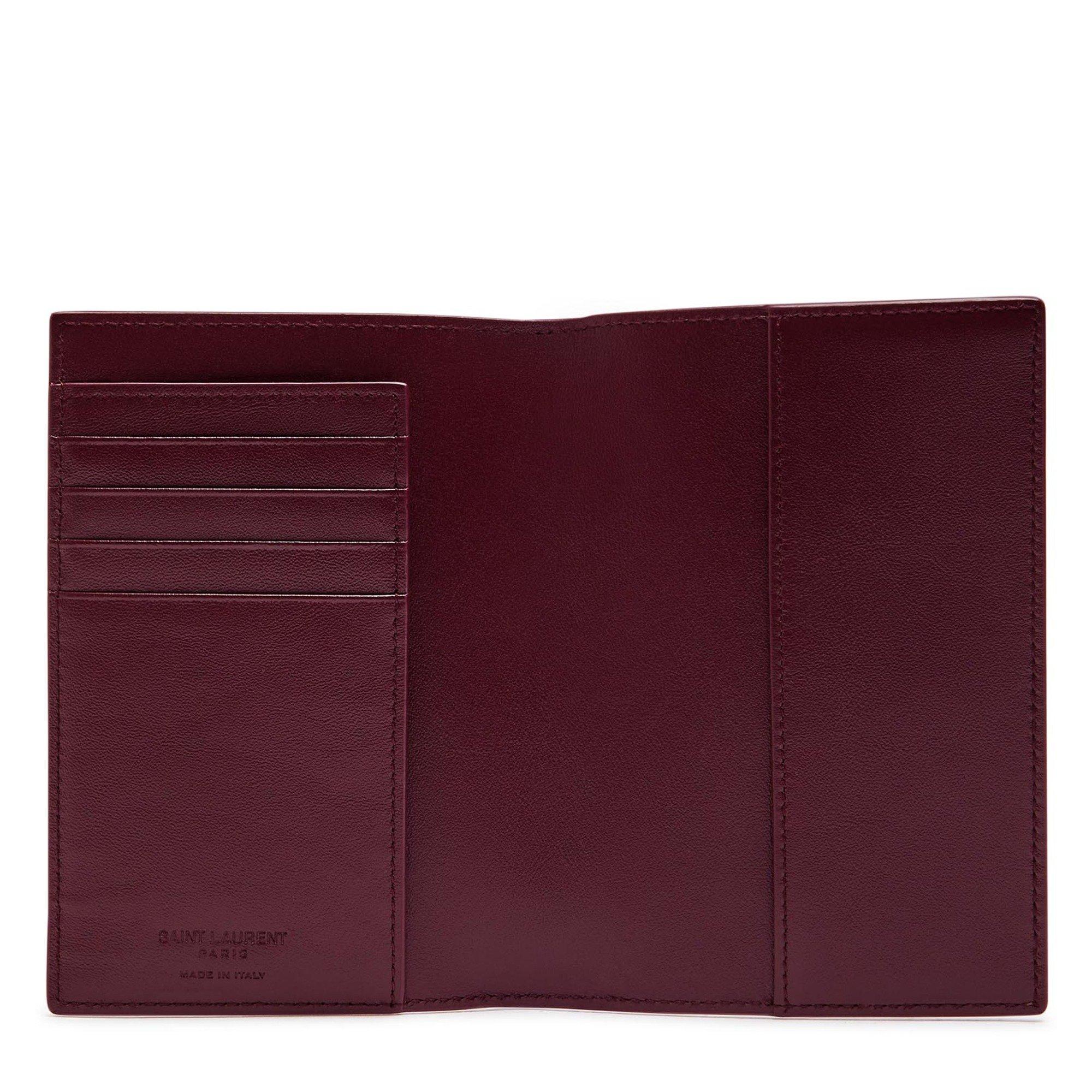 BURGUNDY - Saint Laurent - PATENT PASSPORT HOLDER - 3