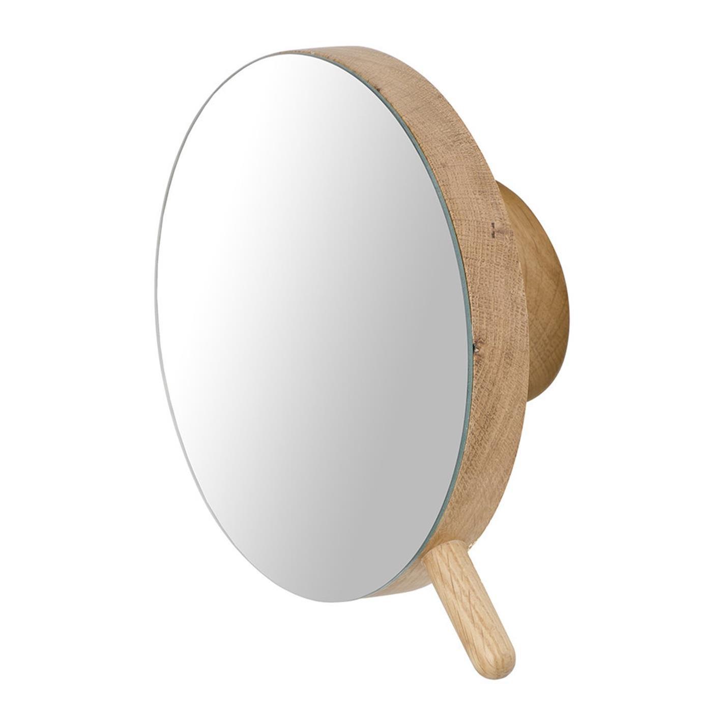 Oak - Wireworks - Slimline Magnify Wall Mirror - 1