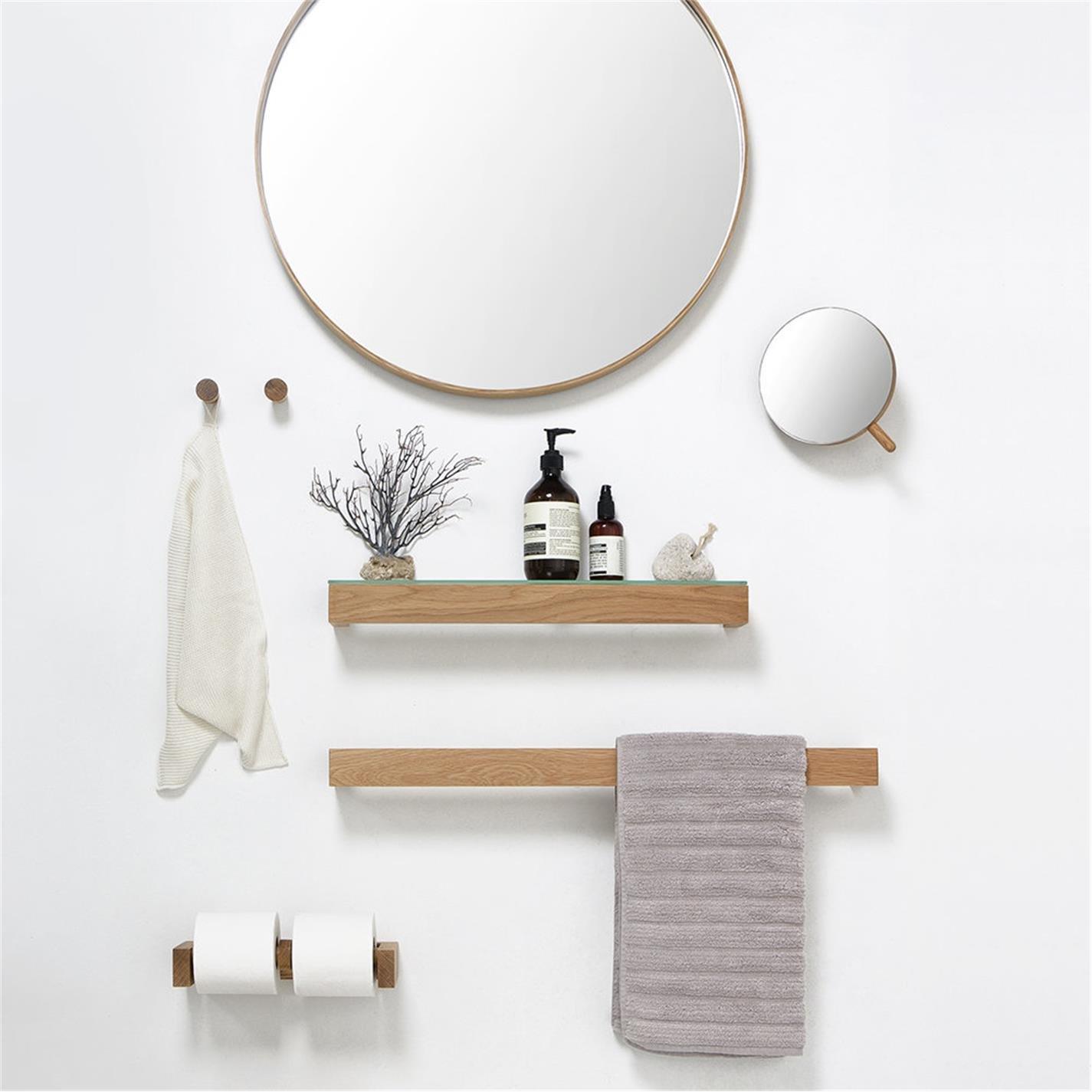 Oak - Wireworks - Slimline Magnify Wall Mirror - 2