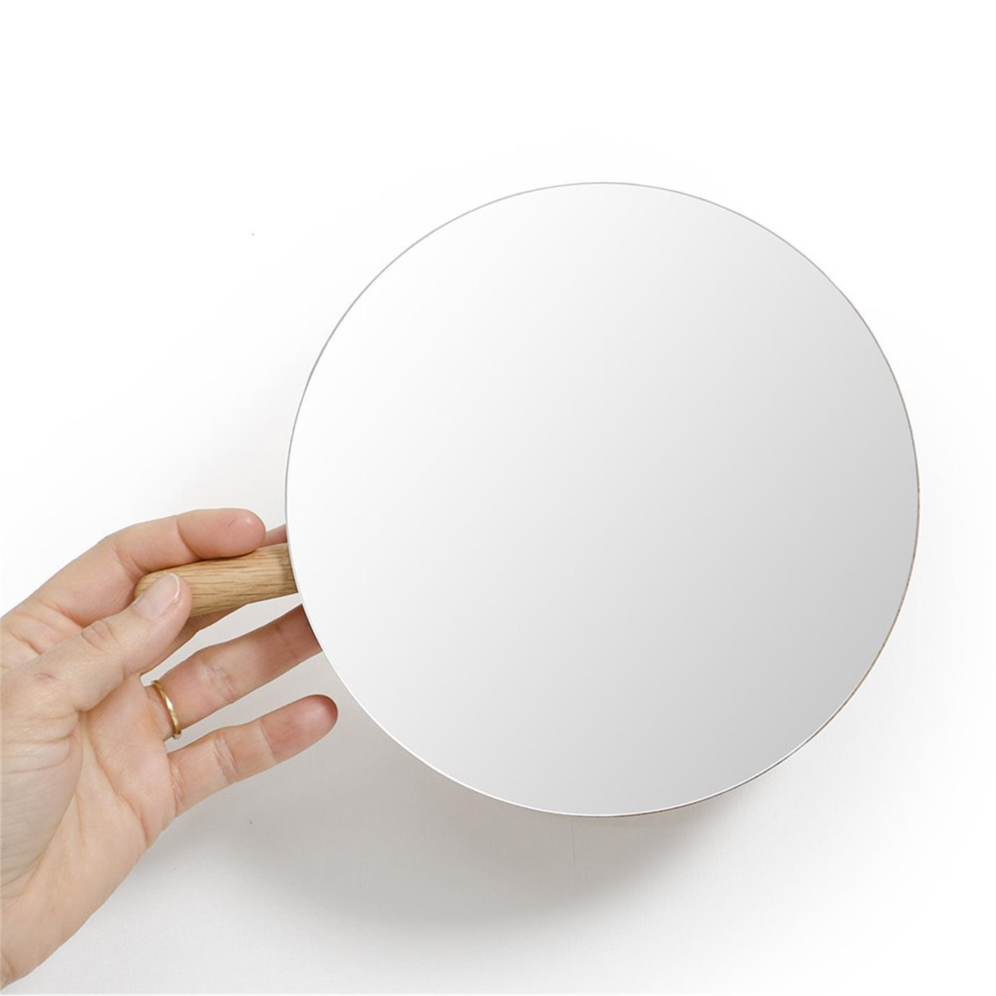 Oak - Wireworks - Slimline Magnify Wall Mirror - 3