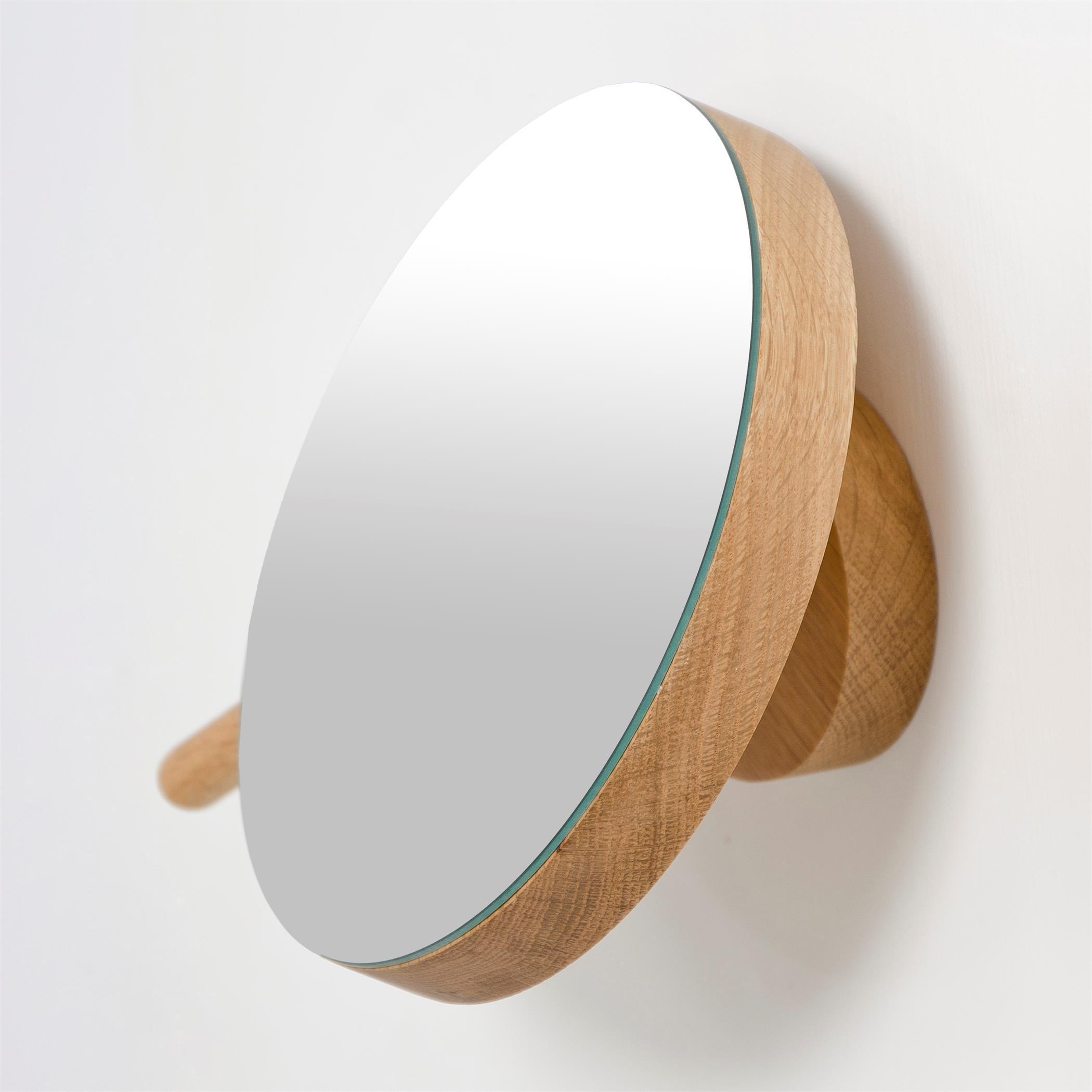 Oak - Wireworks - Slimline Magnify Wall Mirror - 5