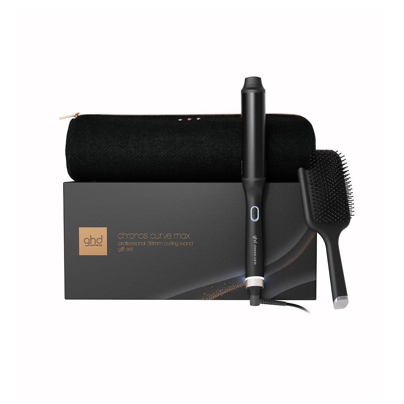 None - GHD - ghd Chronos Curve Max Wand Festive Gift Set (38mm Barrel) in Black - 1