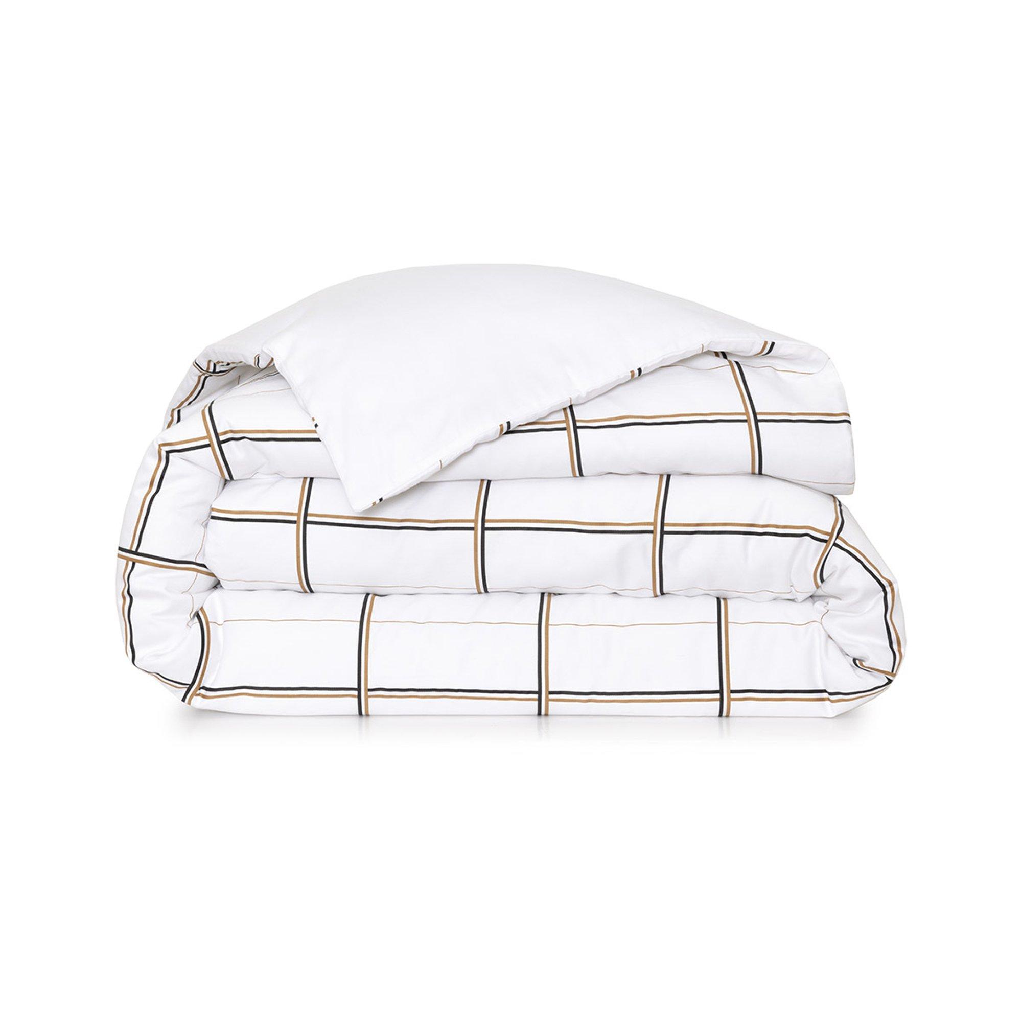 White - Boss Home - Boss Check Duvet Cover - 2