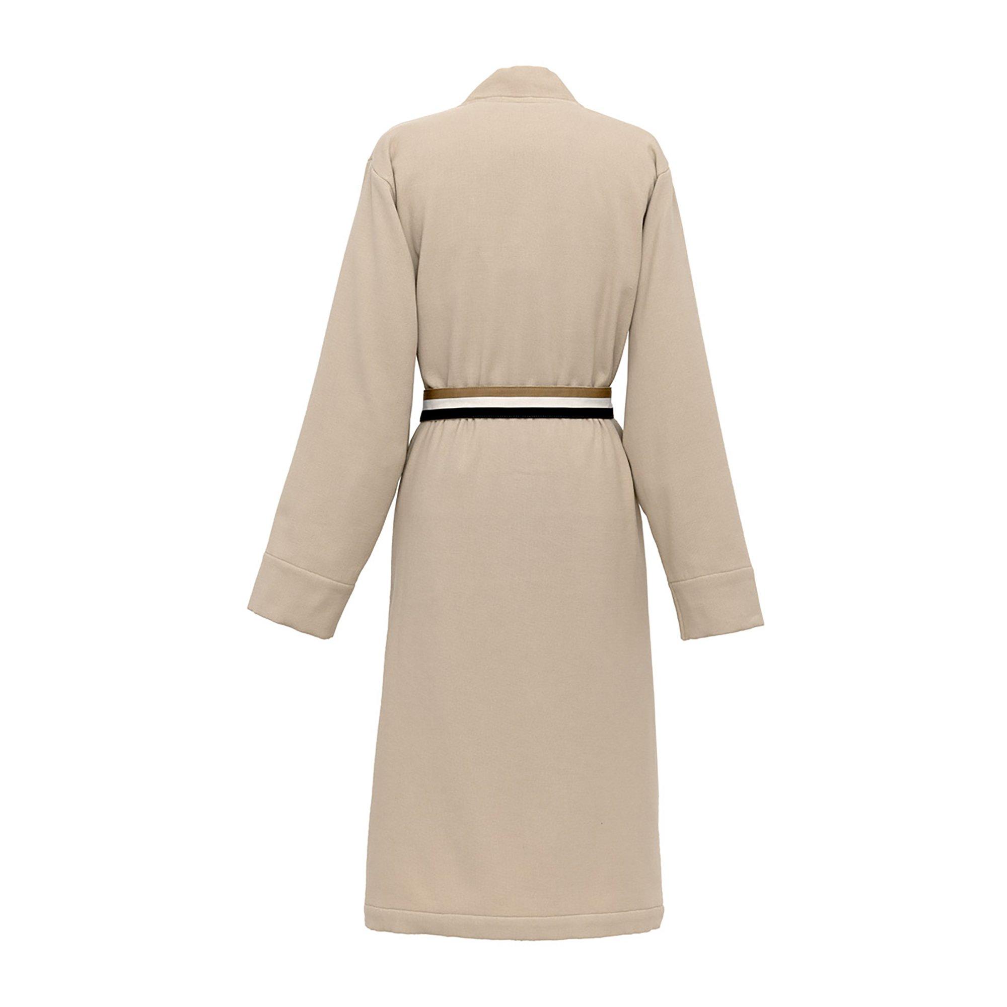 Beige - Boss Home - Kimono-Style Cotton Bathrobe - 2