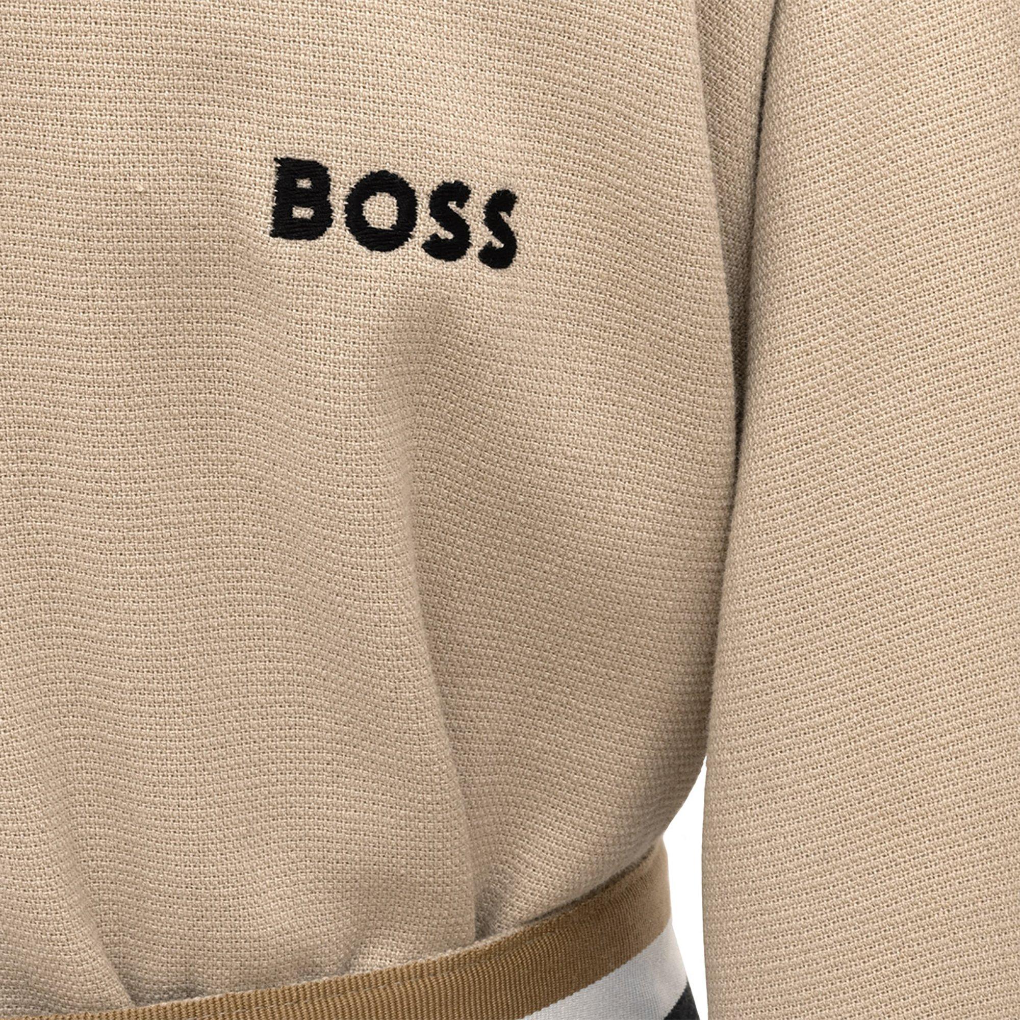 Beige - Boss Home - Kimono-Style Cotton Bathrobe - 3