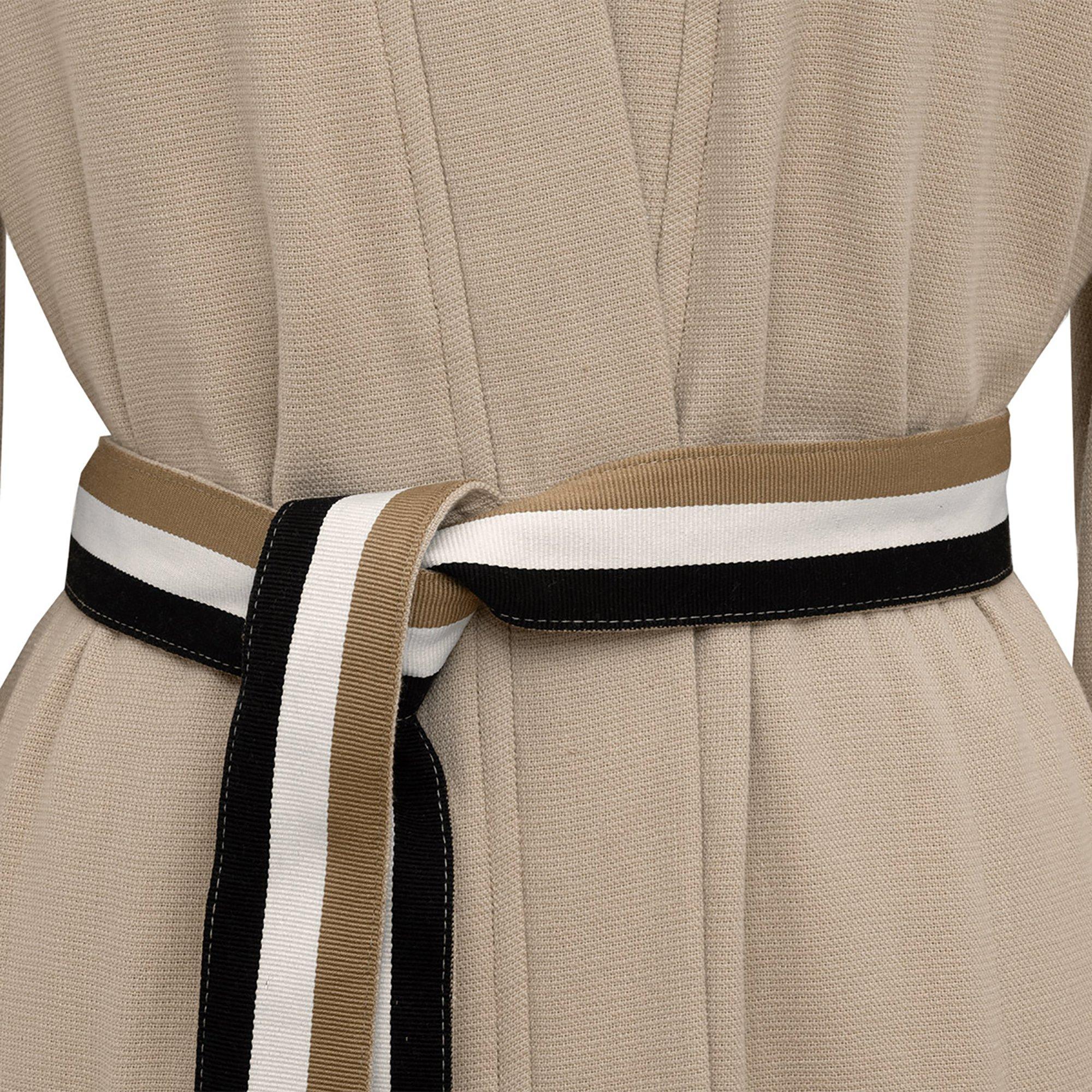 Beige - Boss Home - Kimono-Style Cotton Bathrobe - 6