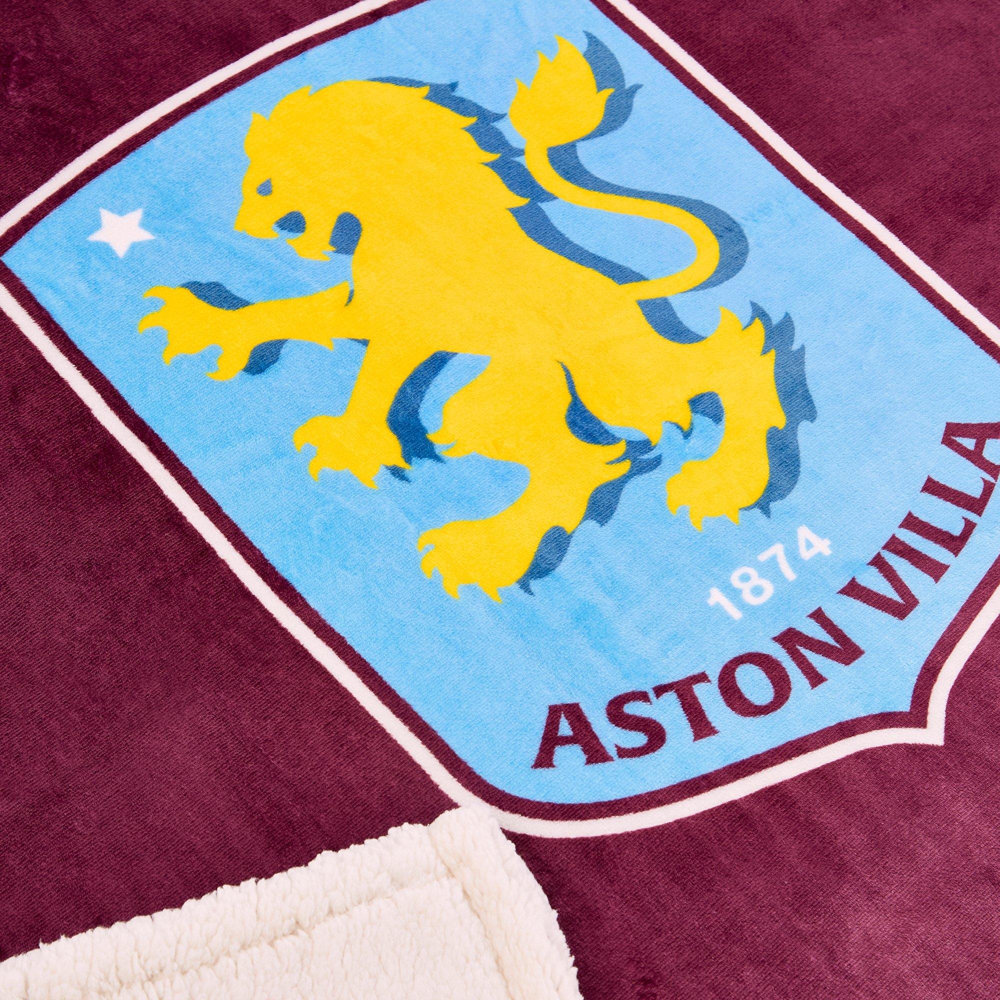 Aston Villa FC - Team - Aston Villa Officially Licensed Sherpa Fleece Blanket 152 x 117 cm - 2