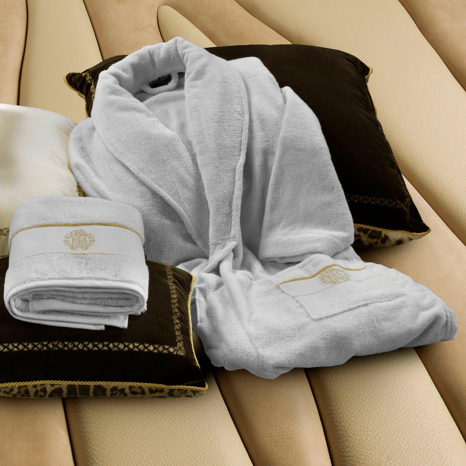 White - Roberto Cavalli Home - Cavalli Home Gold Bathrobe - 5