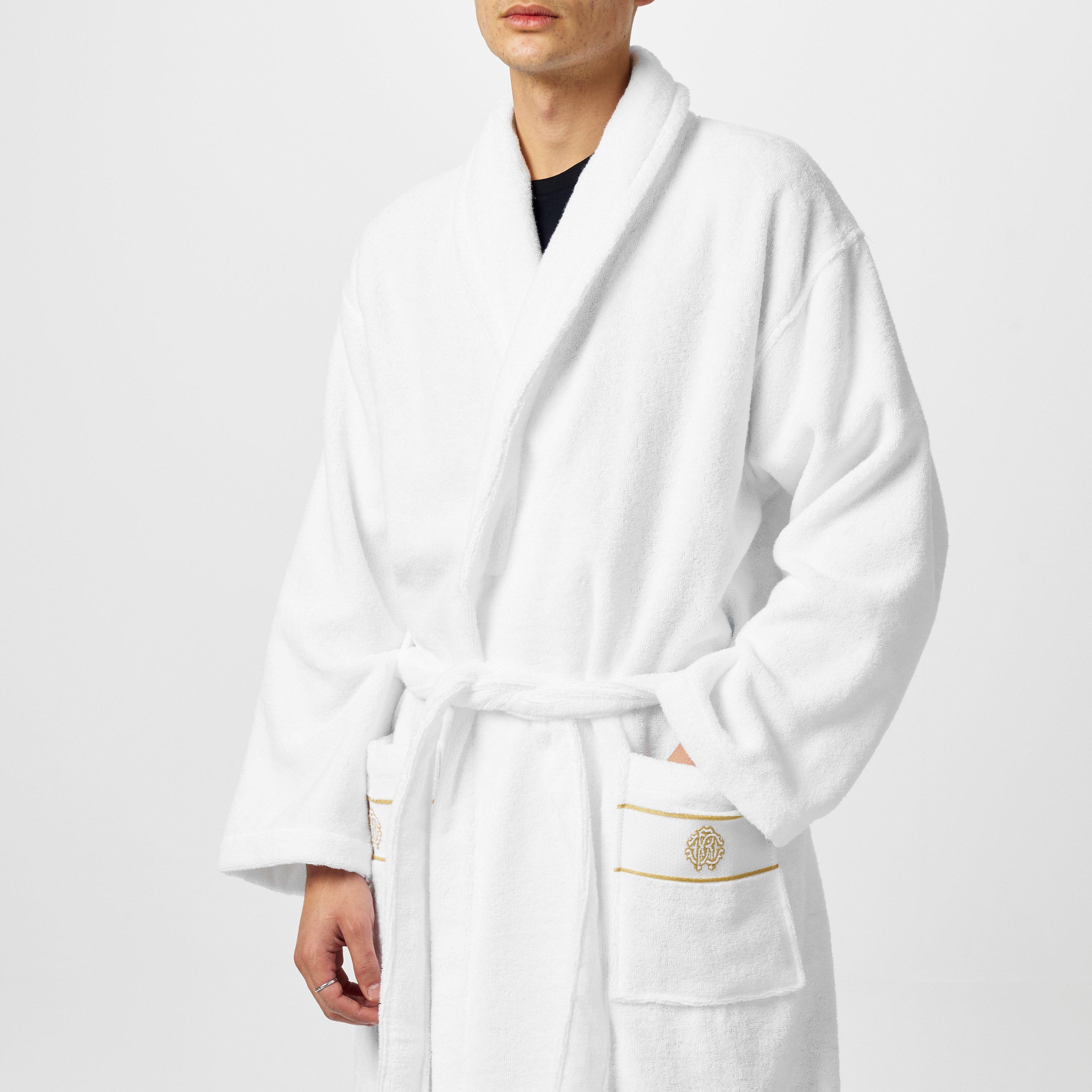 White - Roberto Cavalli Home - Cavalli Home Gold Bathrobe - 4