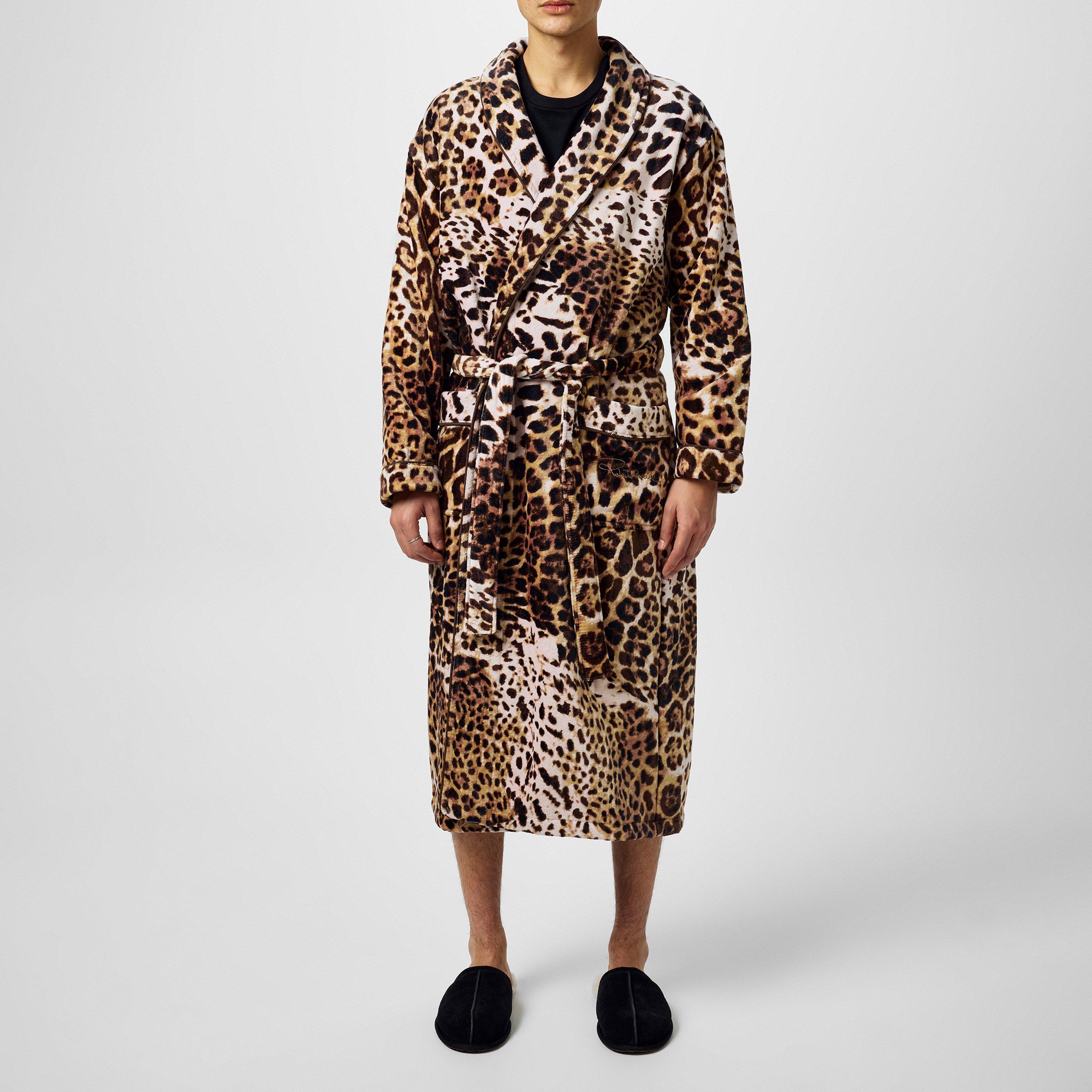 Brown - Roberto Cavalli Home - RobertoCavalliHome Bravo Leopard Bathrobe - 1