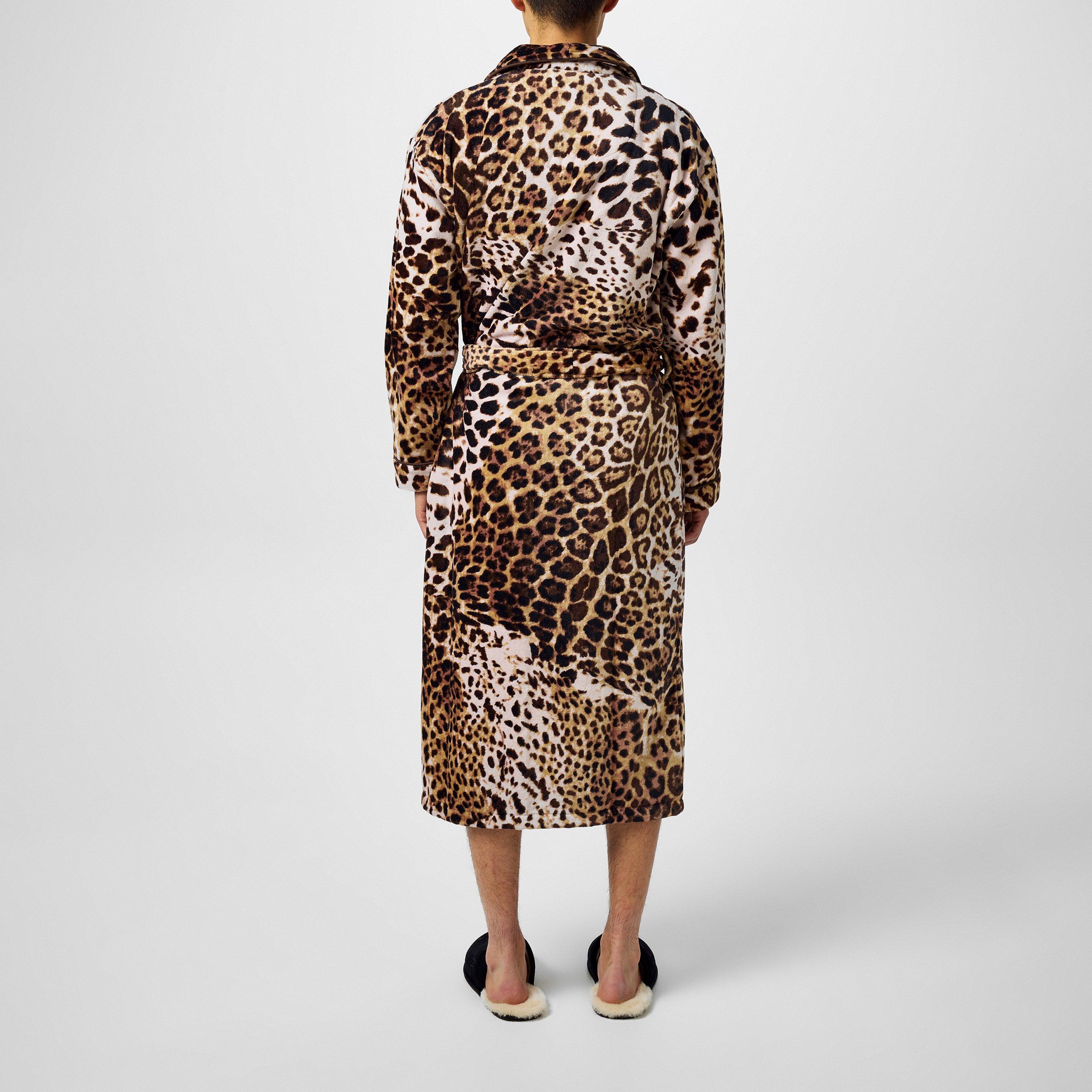 Brown - Roberto Cavalli Home - Bravo Leopard Bathrobe - 3