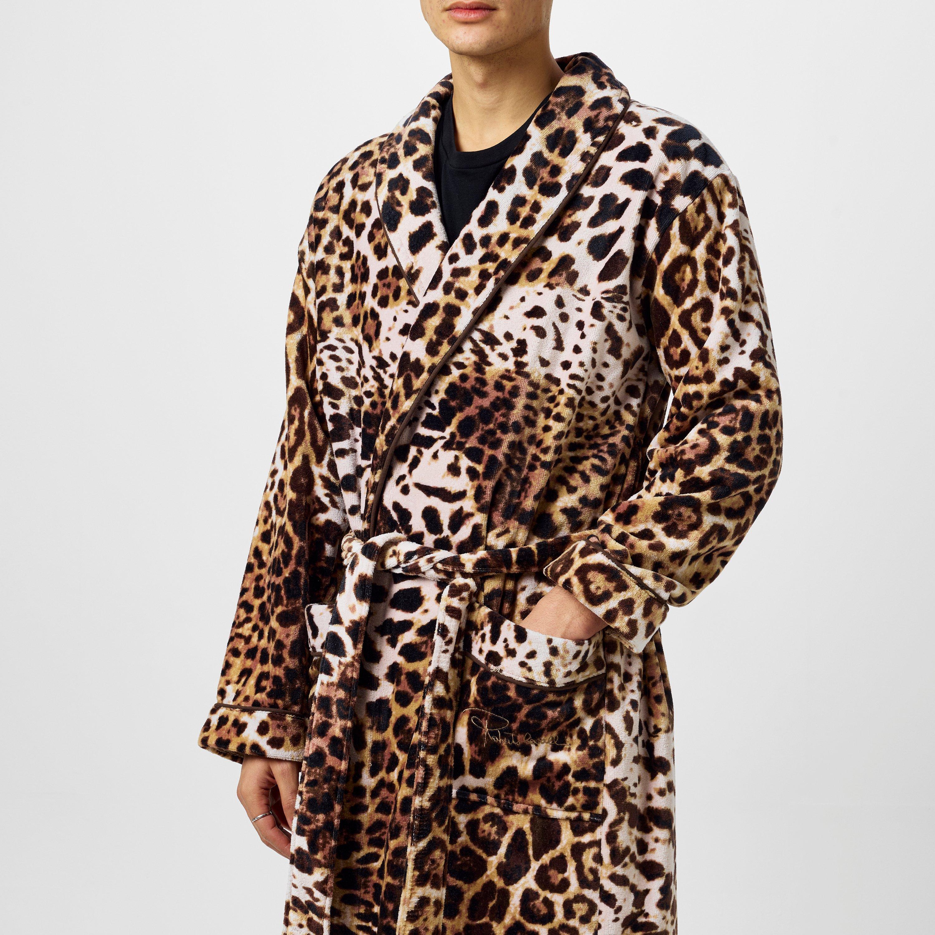 Brown - Roberto Cavalli Home - Bravo Leopard Bathrobe - 4