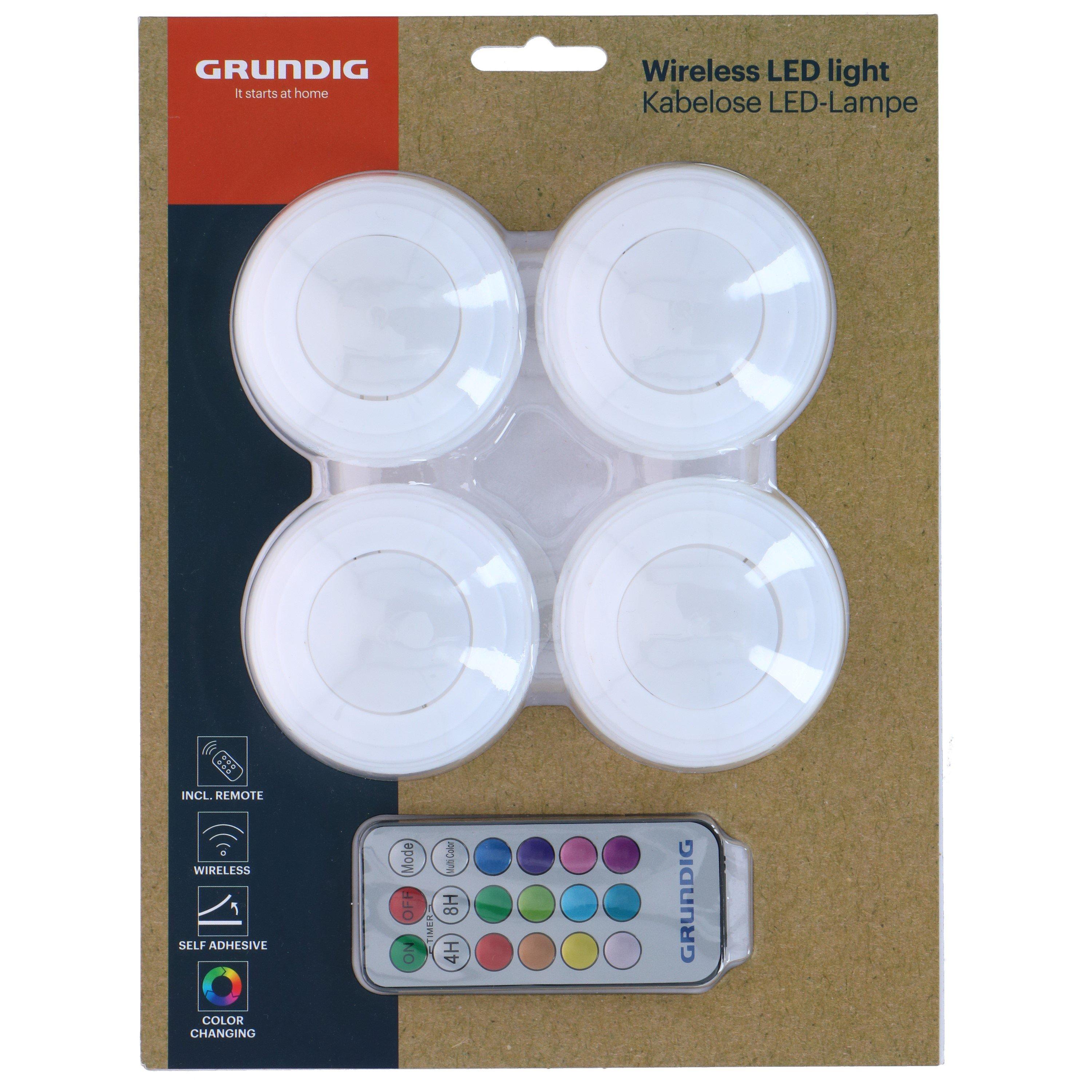 Multi - GRUNDIG - LED Wireless colour Changing Remote Control Spots - 2