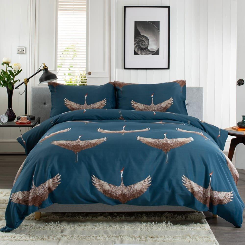 Navy - Deyongs - New Stork Duvet Cover - 1